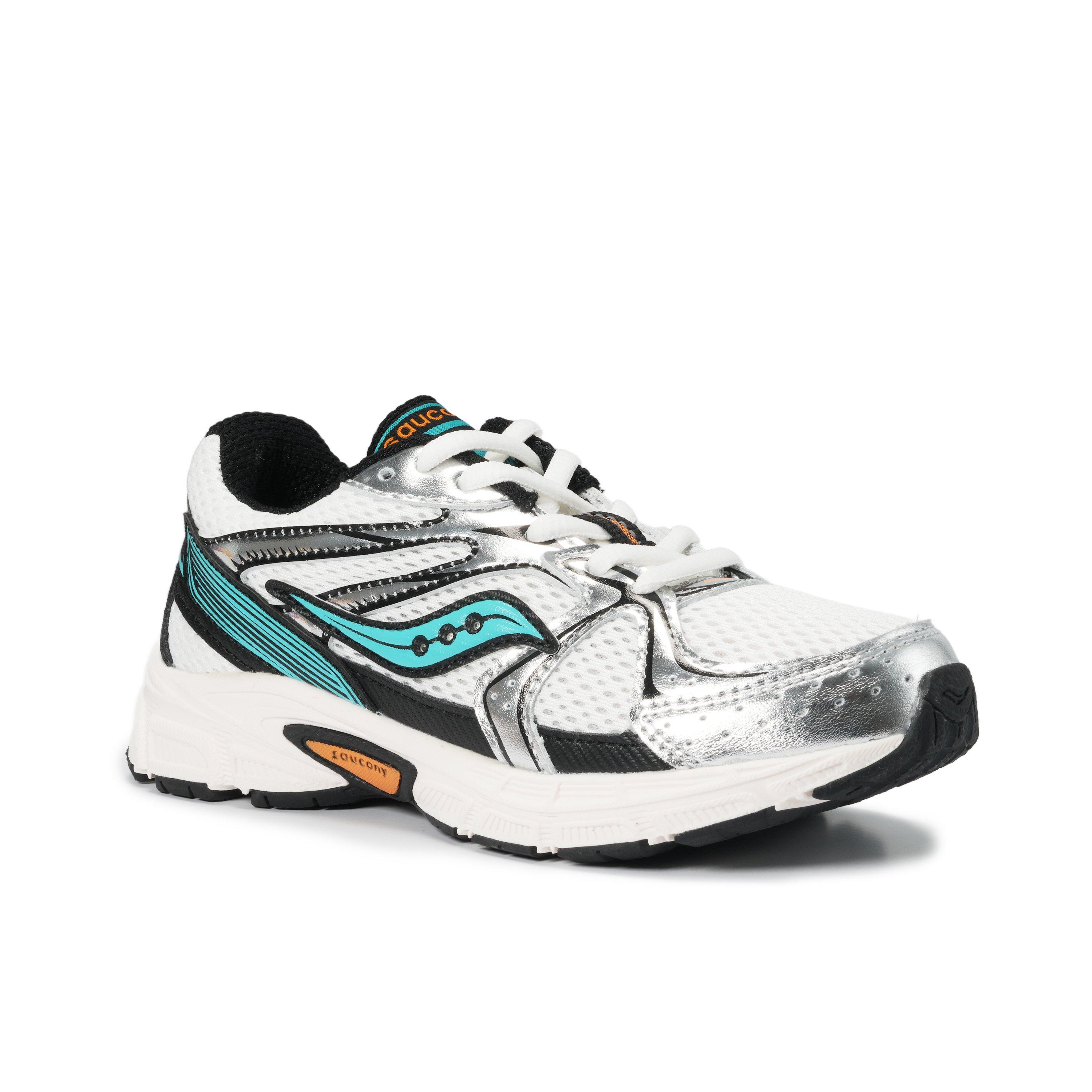 Saucony Ride Millenium "White/Green/Orange" Preschool Boys' Shoe - WHITE/GREEN/ORANGE Thumbnail View 5