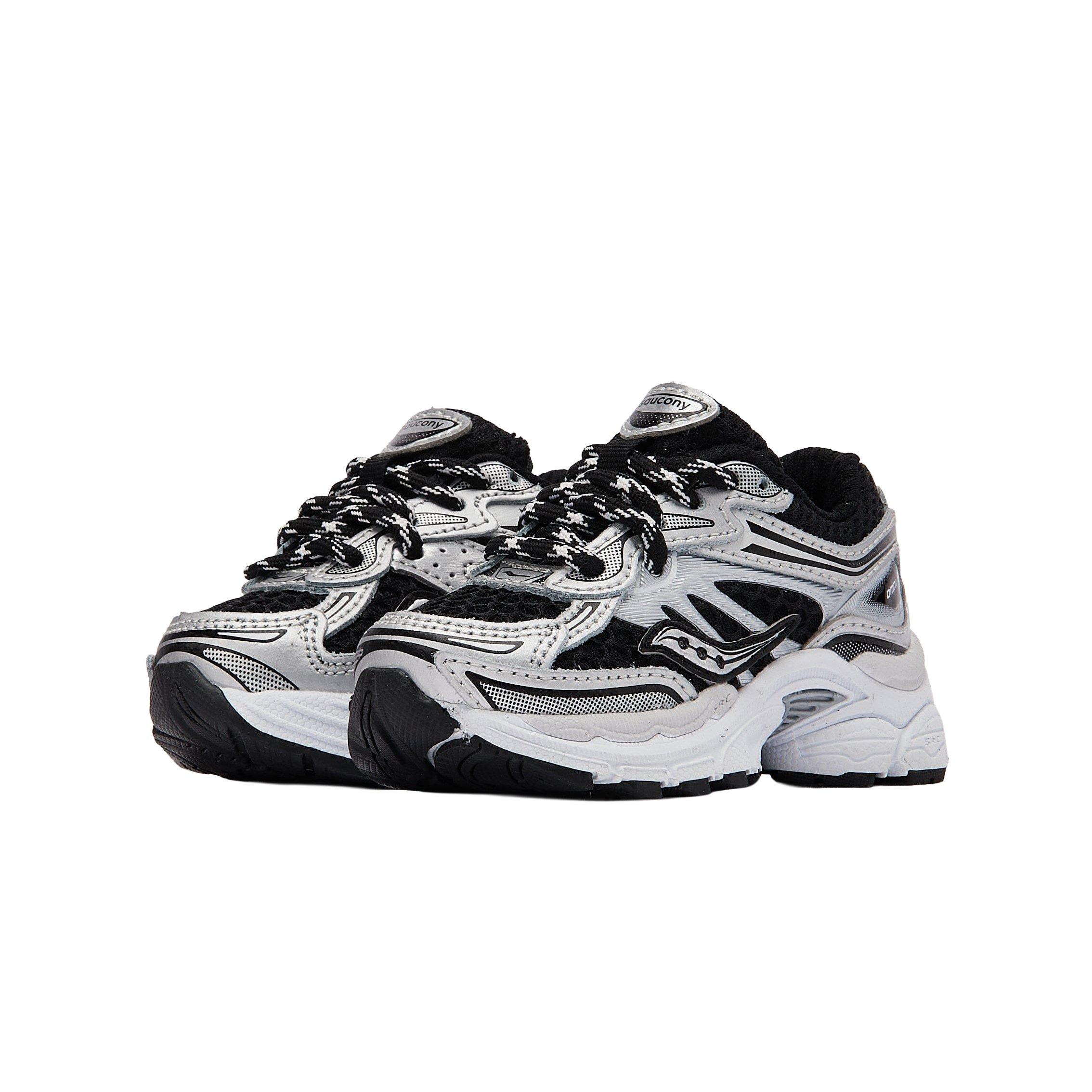 Saucony Omni 9 "Metallic Silver" Toddler Boys' Shoe - BLACK/SILVER Thumbnail View 2