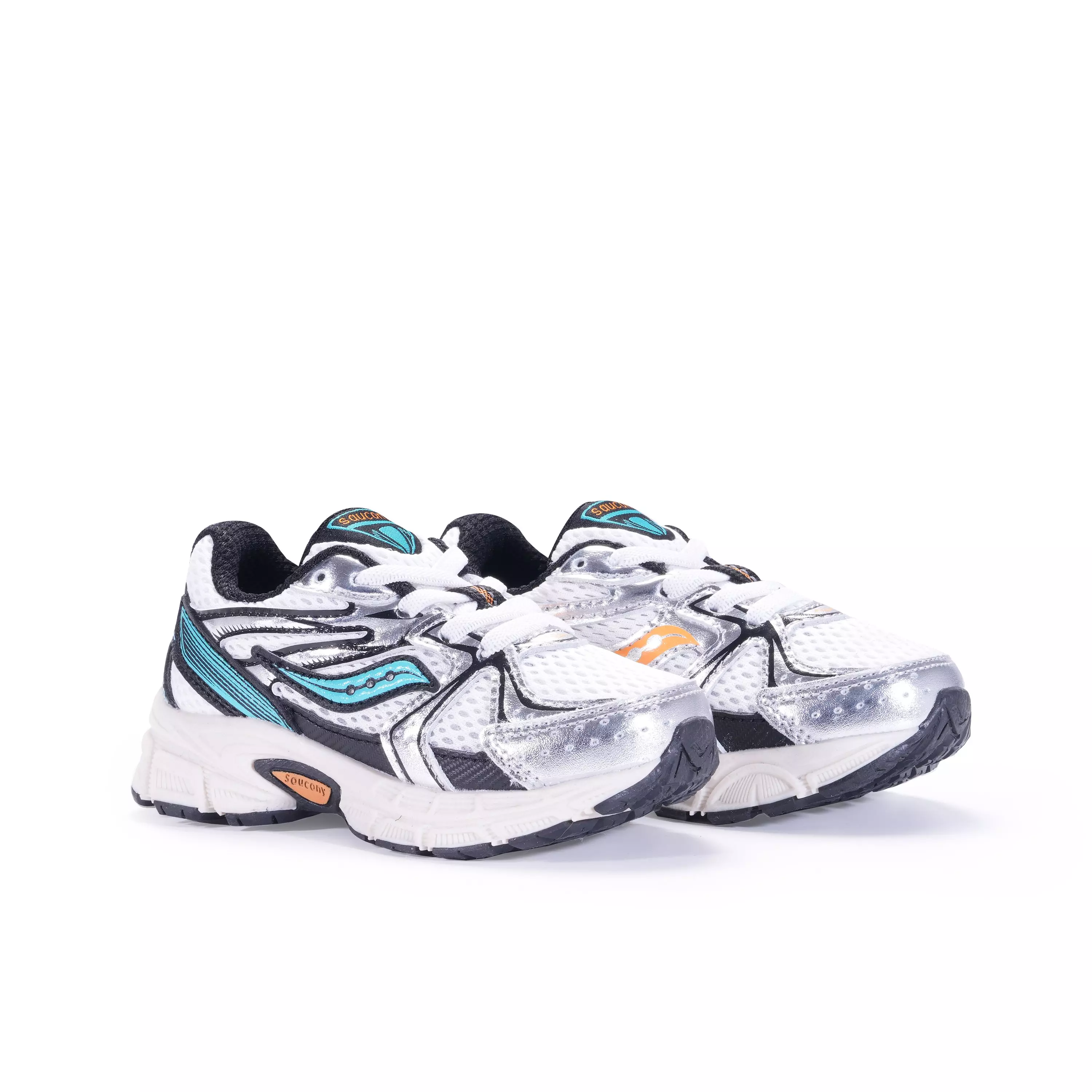 Saucony Ride Millenium "White/Green/Orange" Toddler Boys' Shoe - WHITE/GREEN/ORANGE
