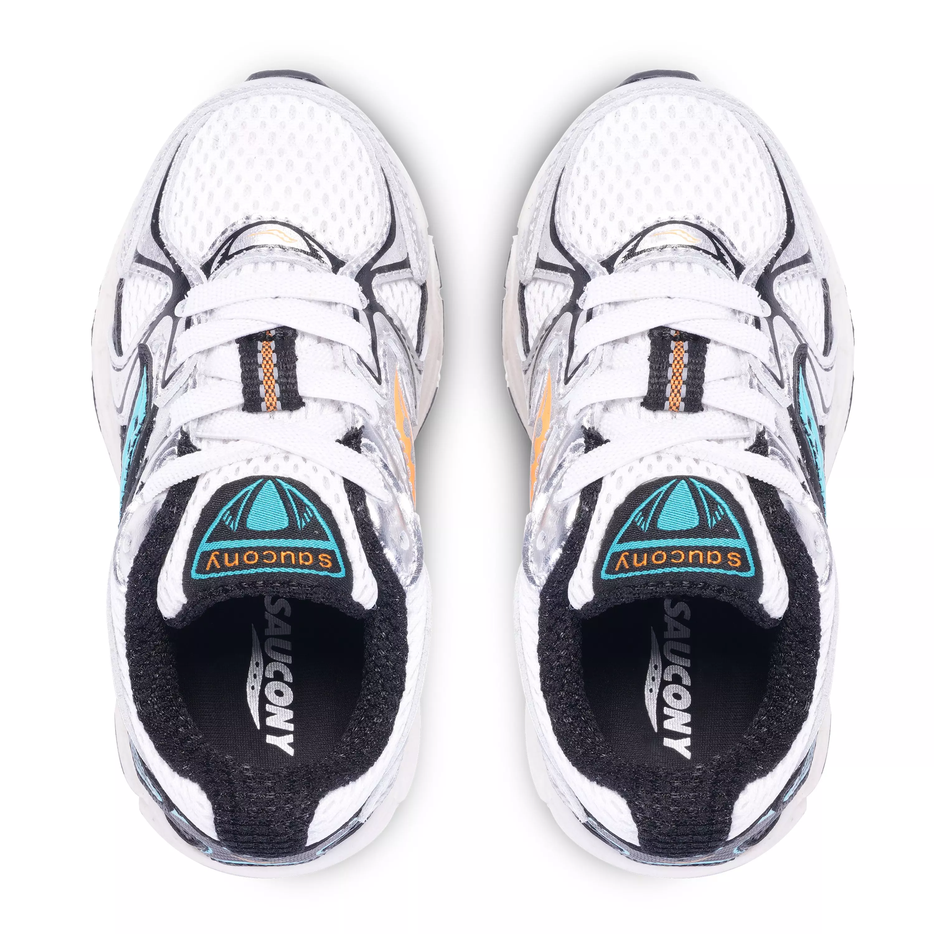 Saucony Ride Millenium "White/Green/Orange" Toddler Boys' Shoe - WHITE/GREEN/ORANGE