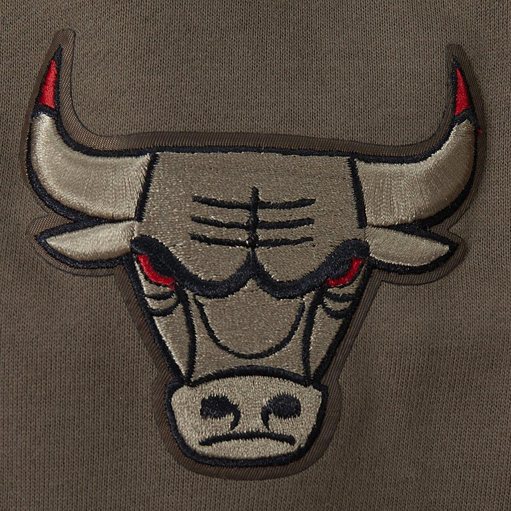 Pro Standard Men's Chicago Bulls Neutral Fleece Hoodie-Brown - BROWN Thumbnail View 6