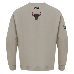 Pro Standard Men's Chicago Bulls Fleece Crew Sweater-Tan