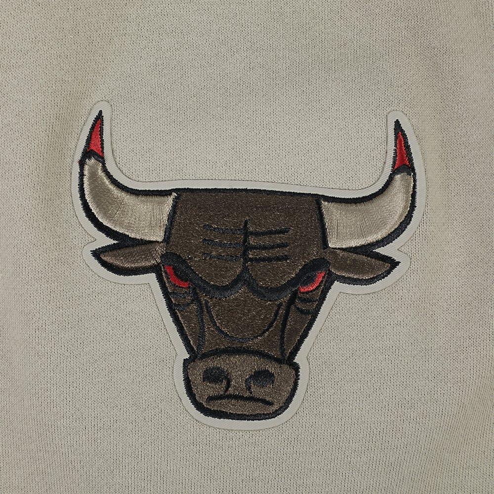 Pro Standard Men's Chicago Bulls Fleece Crew Sweater-Tan - TAN Thumbnail View 6