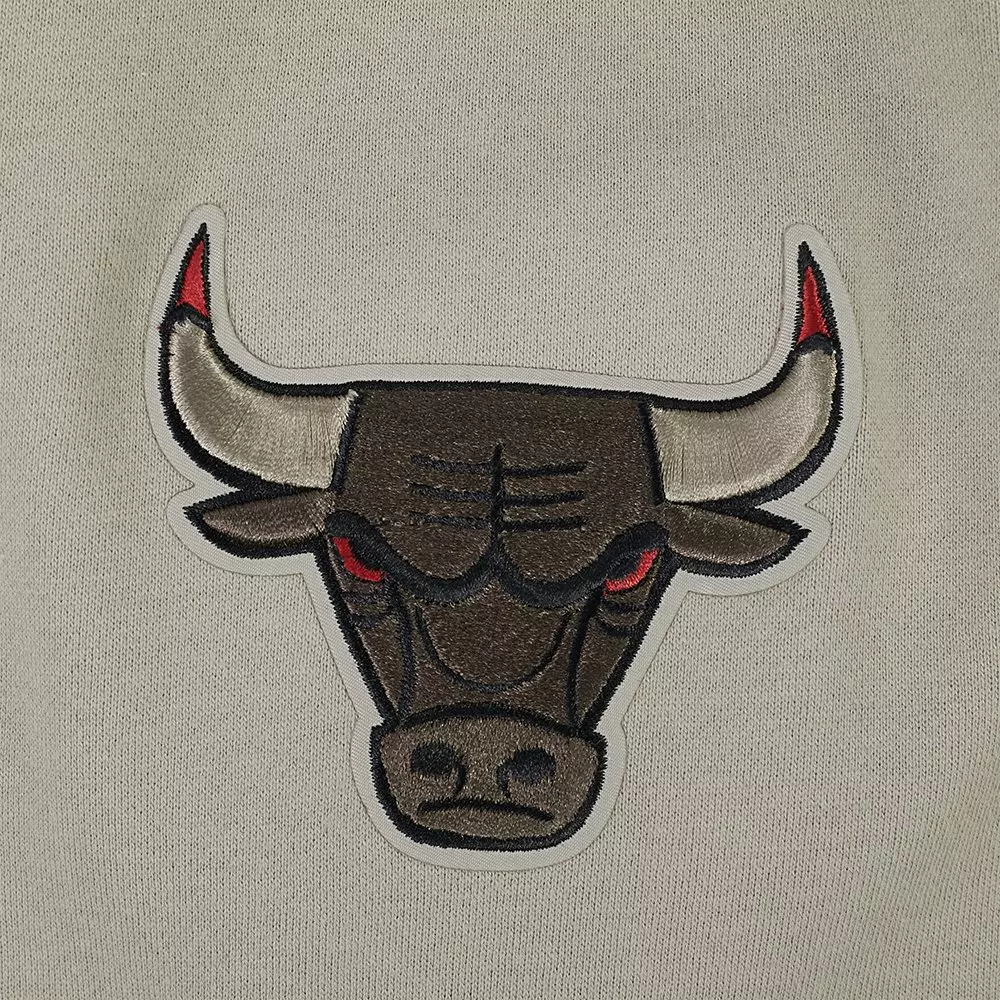 Pro Standard Men's Chicago Bulls Fleece Crew Sweater-Tan - TAN