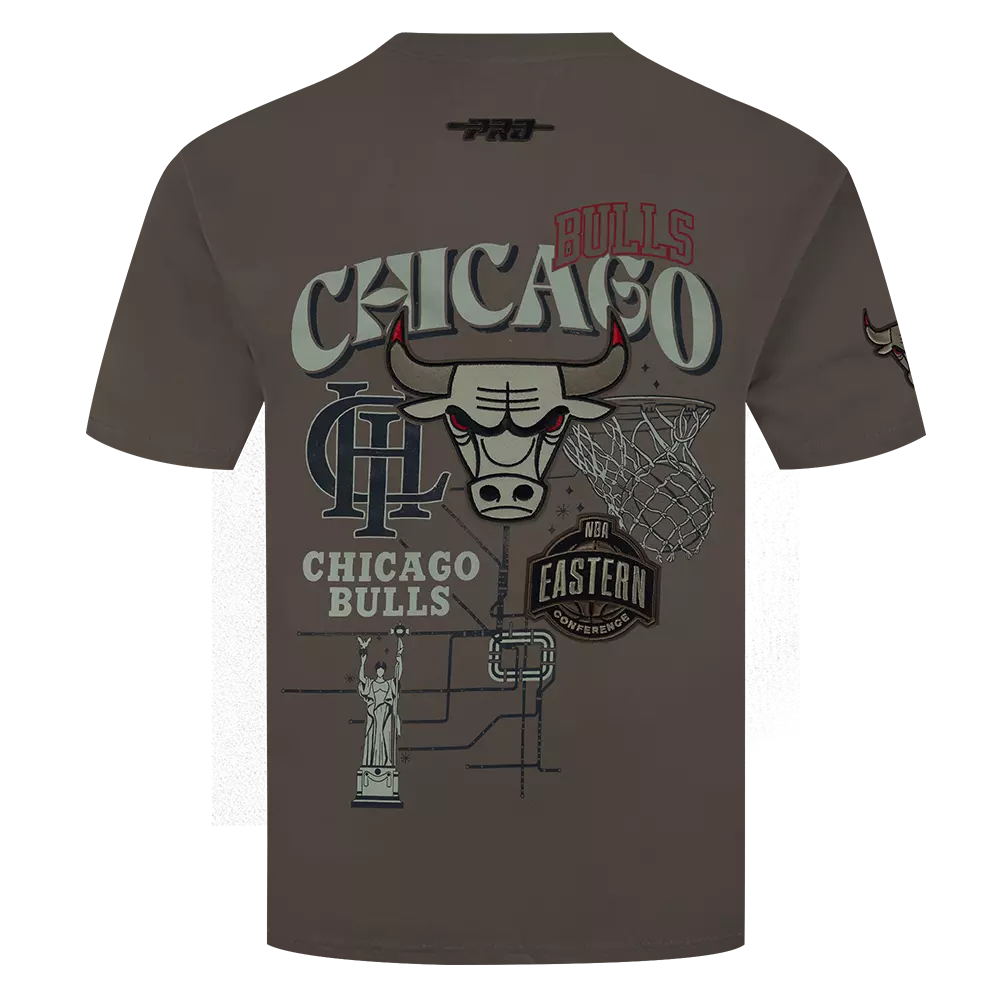 Pro Standard Chicago Bulls Neutral Tee-Brown - BROWN