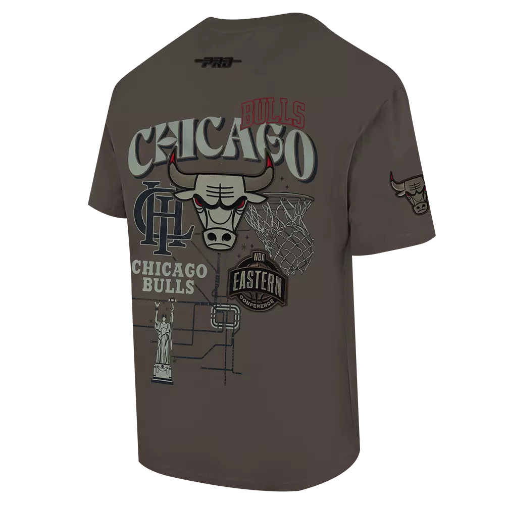 Pro Standard Chicago Bulls Neutral Tee-Brown - BROWN