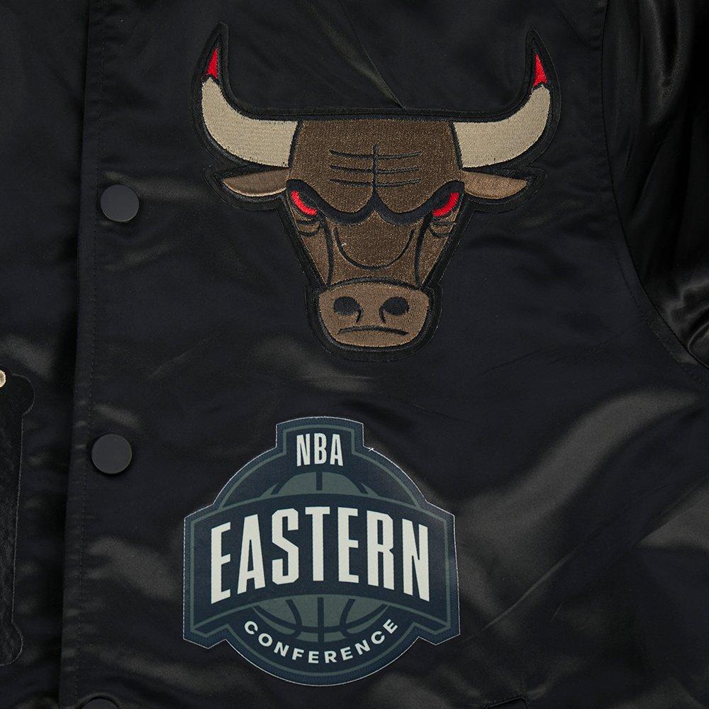 Pro Standard Chicago Bulls Neutral Bull Varsity Jacket-Black - BLACK Thumbnail View 7