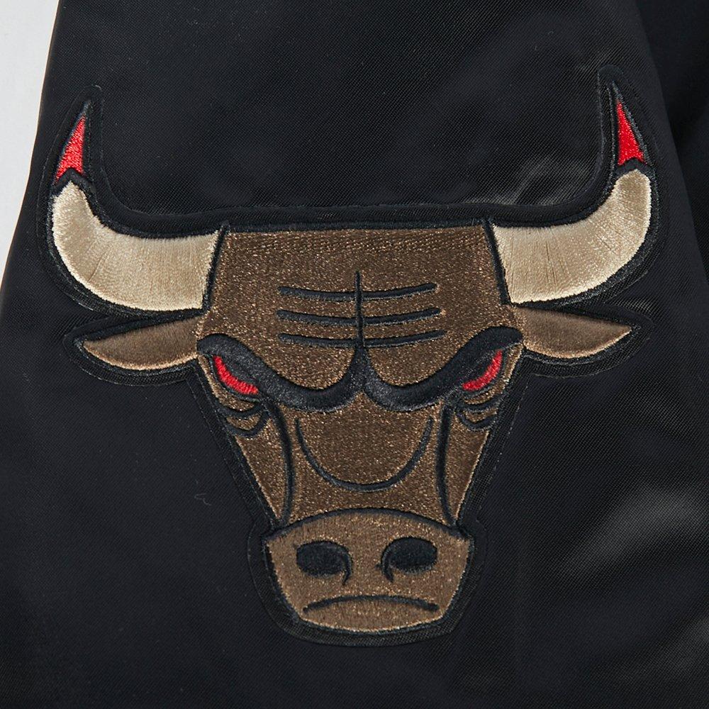 Pro Standard Chicago Bulls Neutral Bull Varsity Jacket-Black - BLACK Thumbnail View 5