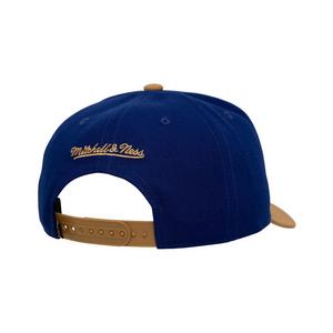 Mitchell & Ness Cleveland Guardians Side Script Snapback Hat-Blue