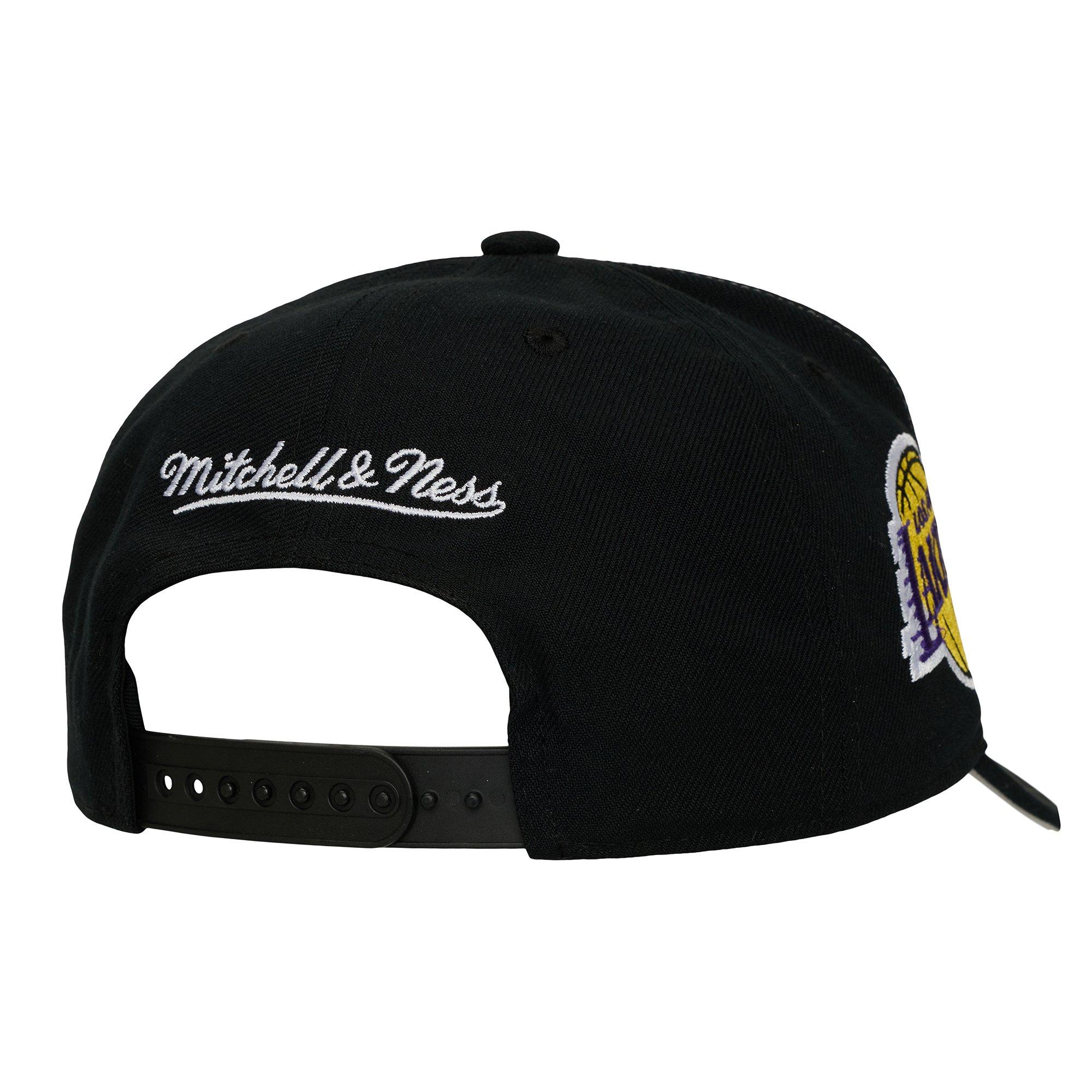 Mitchell & Ness Los Angeles Lakers Mash Up Snapback Hat - Black - BLACK Thumbnail View 3