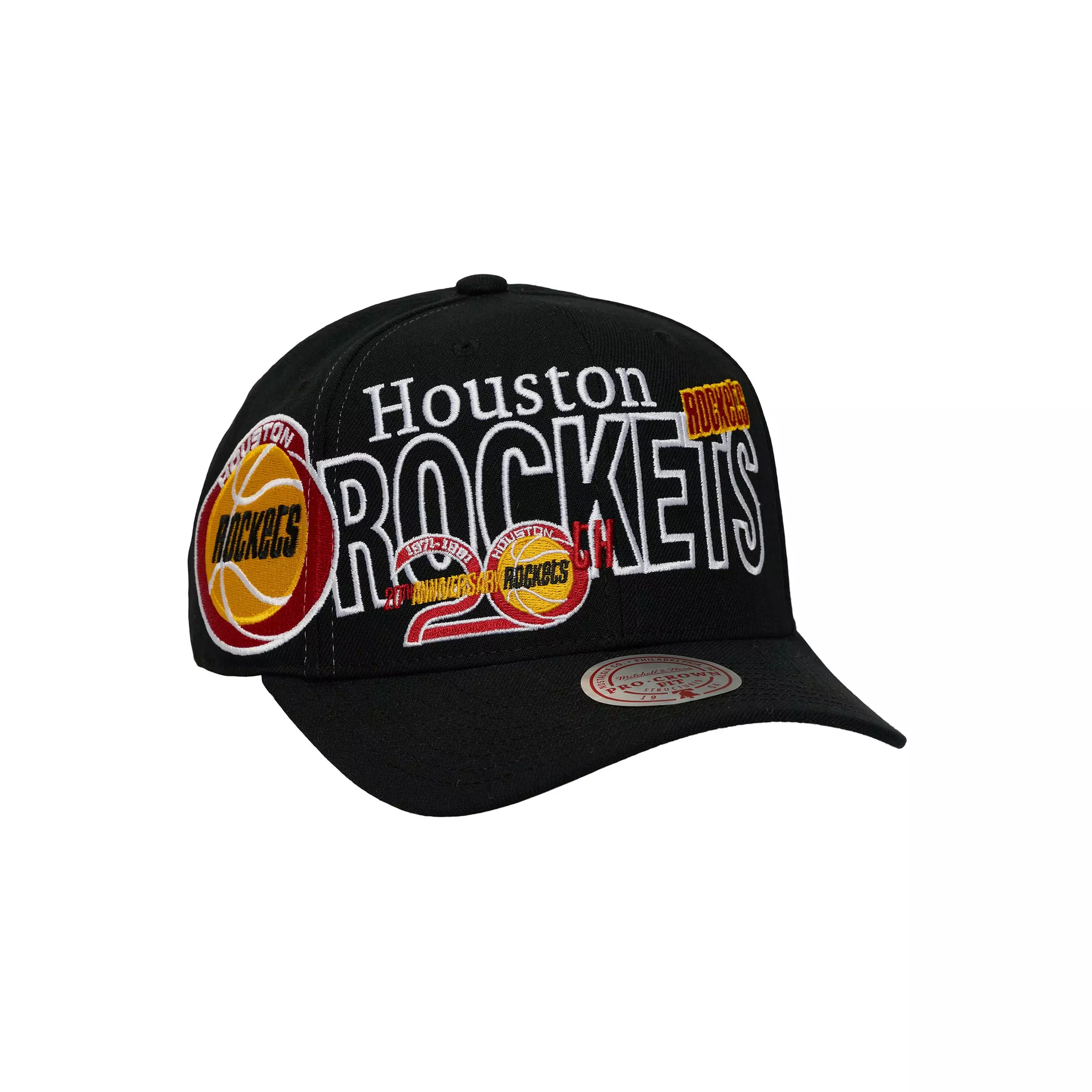 Mitchell & Ness Houston Rockets Mash Up Snapback Hat-Black - BLACK