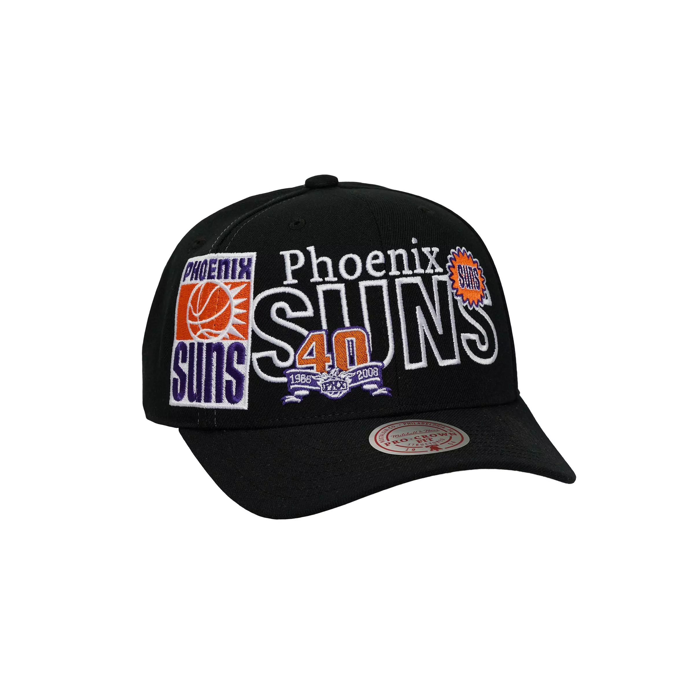 Mitchell & Ness Phoenix Suns Mash Up Snapback Hat-Black - BLACK