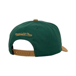 Mitchell & Ness Oakland Athletics Side Script Snapback Hat-Green