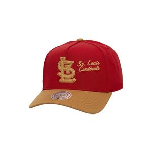 Mitchell & Ness St. Louis Cardinals Side Script Snapback Hat-Red