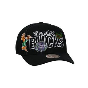 Mitchell & Ness Milwaukee Bucks Mash Up Snapback Hat-Black