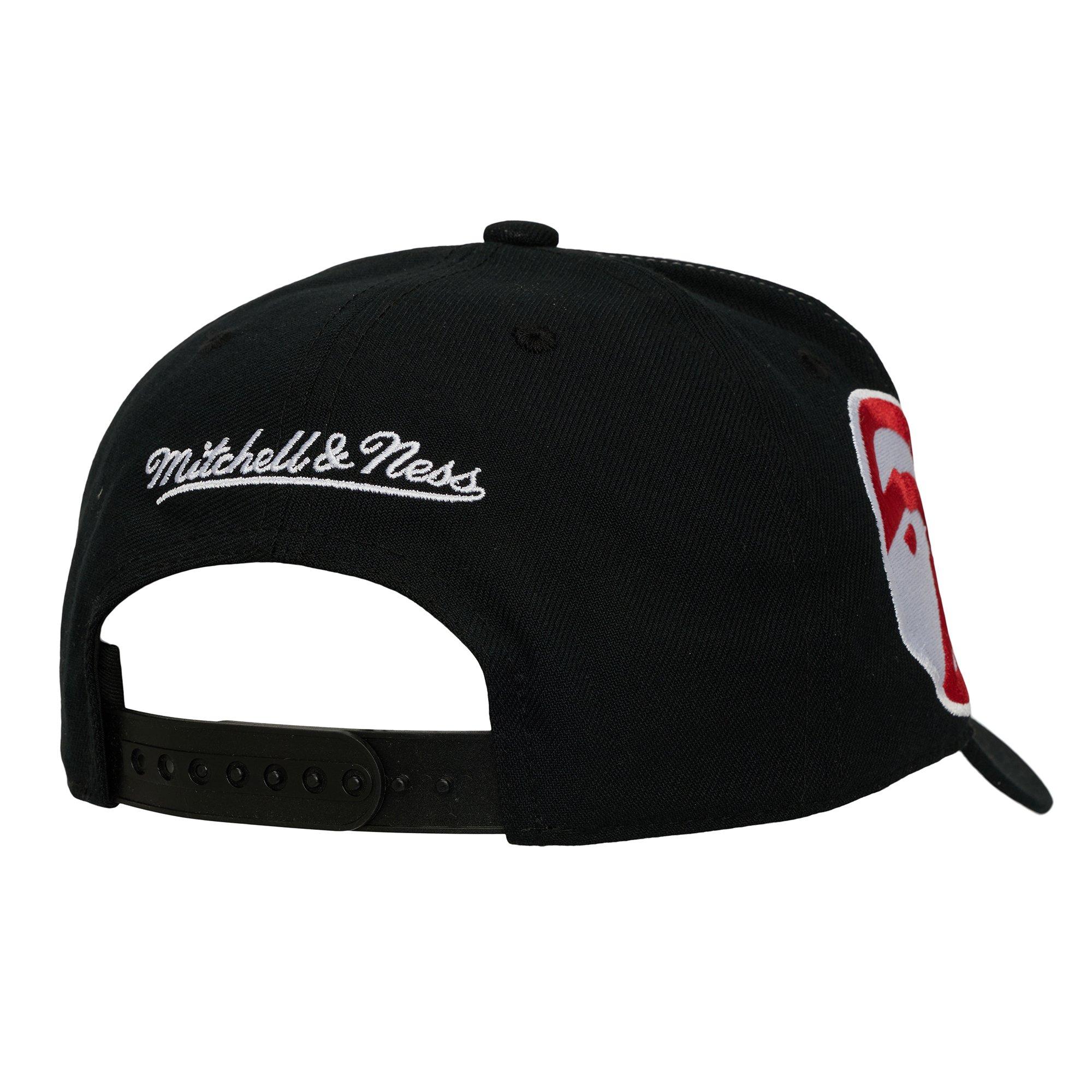 Mitchell & Ness Atlanta Hawks Mash Up Snapback Hat - Black - BLACK Thumbnail View 3