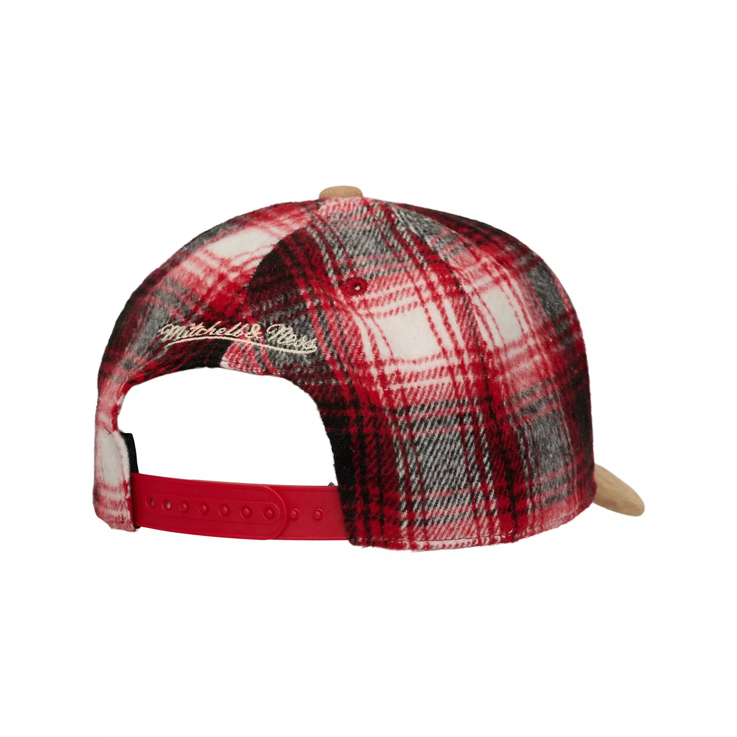 Mitchell & Ness St. Louis Cardinals Plaid Snapback Hat-Red - RED