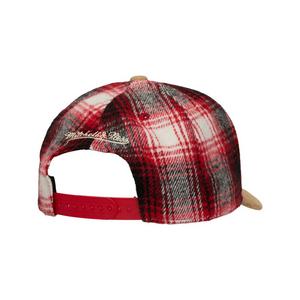 Mitchell & Ness St. Louis Cardinals Plaid Snapback Hat-Red