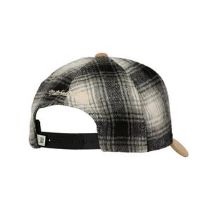 Mitchell & Ness Tampa Bay Rays Plaid Snapback Hat-Black