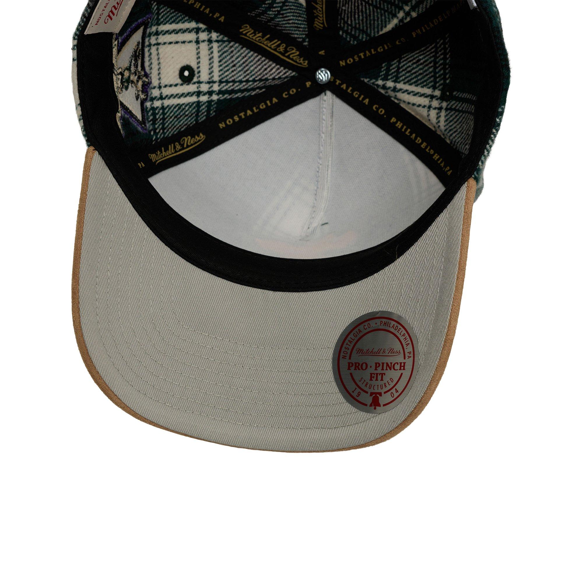 Mitchell & Ness Cincinnati Reds Plaid Snapback Hat - Red - RED Thumbnail View 4