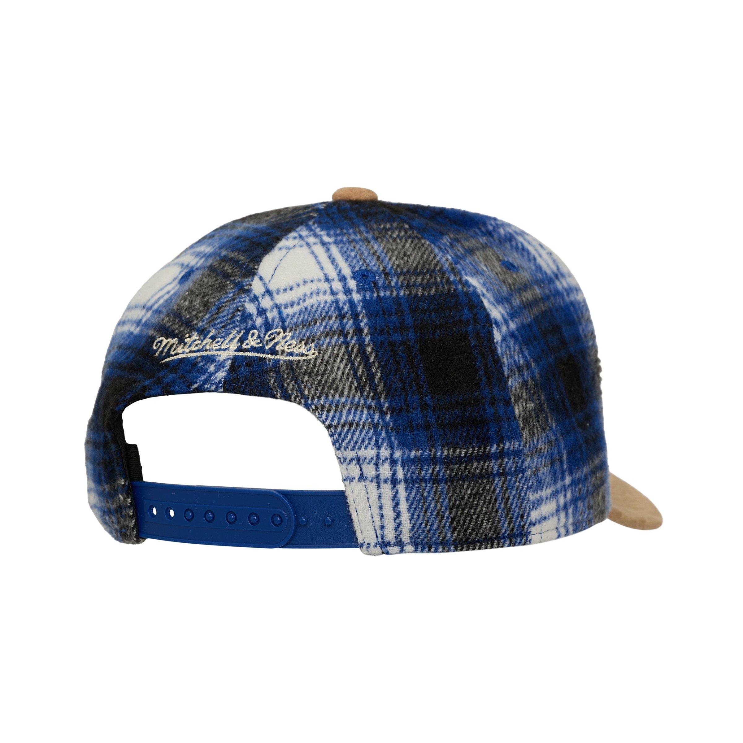 Mitchell & Ness Kansas City Royals Plaid Royal Snapback Hat