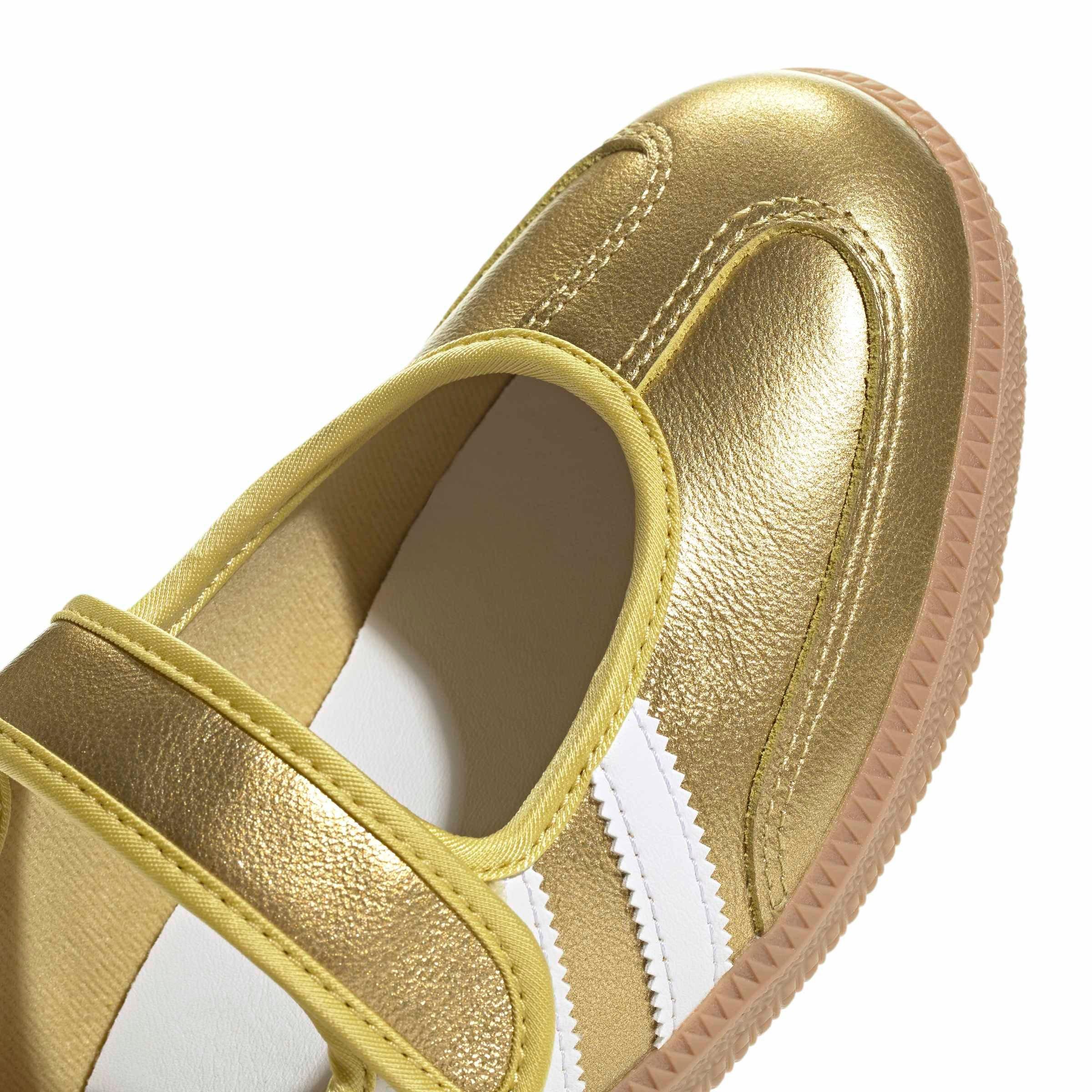 adidas Originals Samba Jane "Gold Metallic/White/Gum" Women's Shoe - GOLD/WHITE Thumbnail View 4