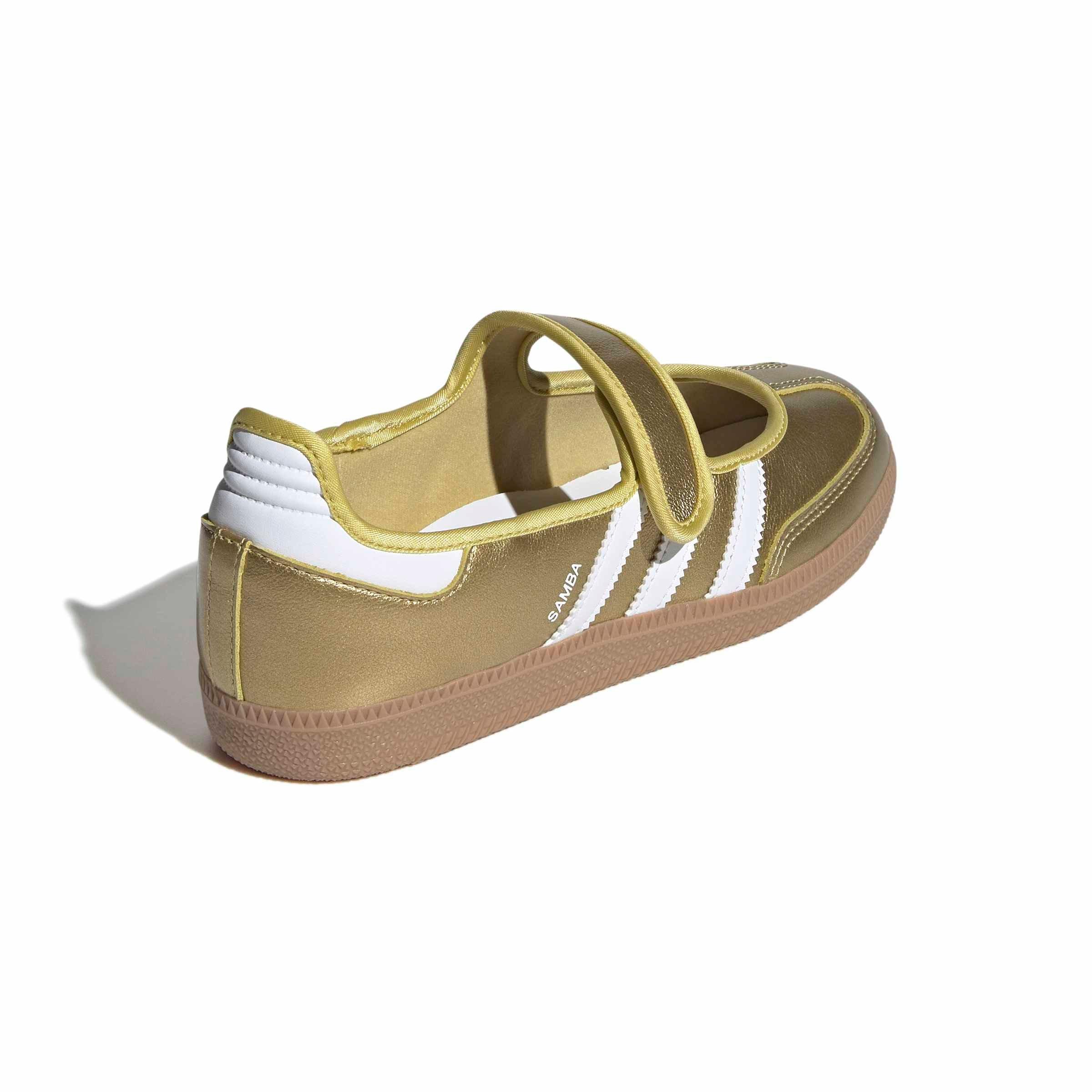 adidas Originals Samba Jane "Gold Metallic/White/Gum" Women's Shoe - GOLD/WHITE Thumbnail View 5