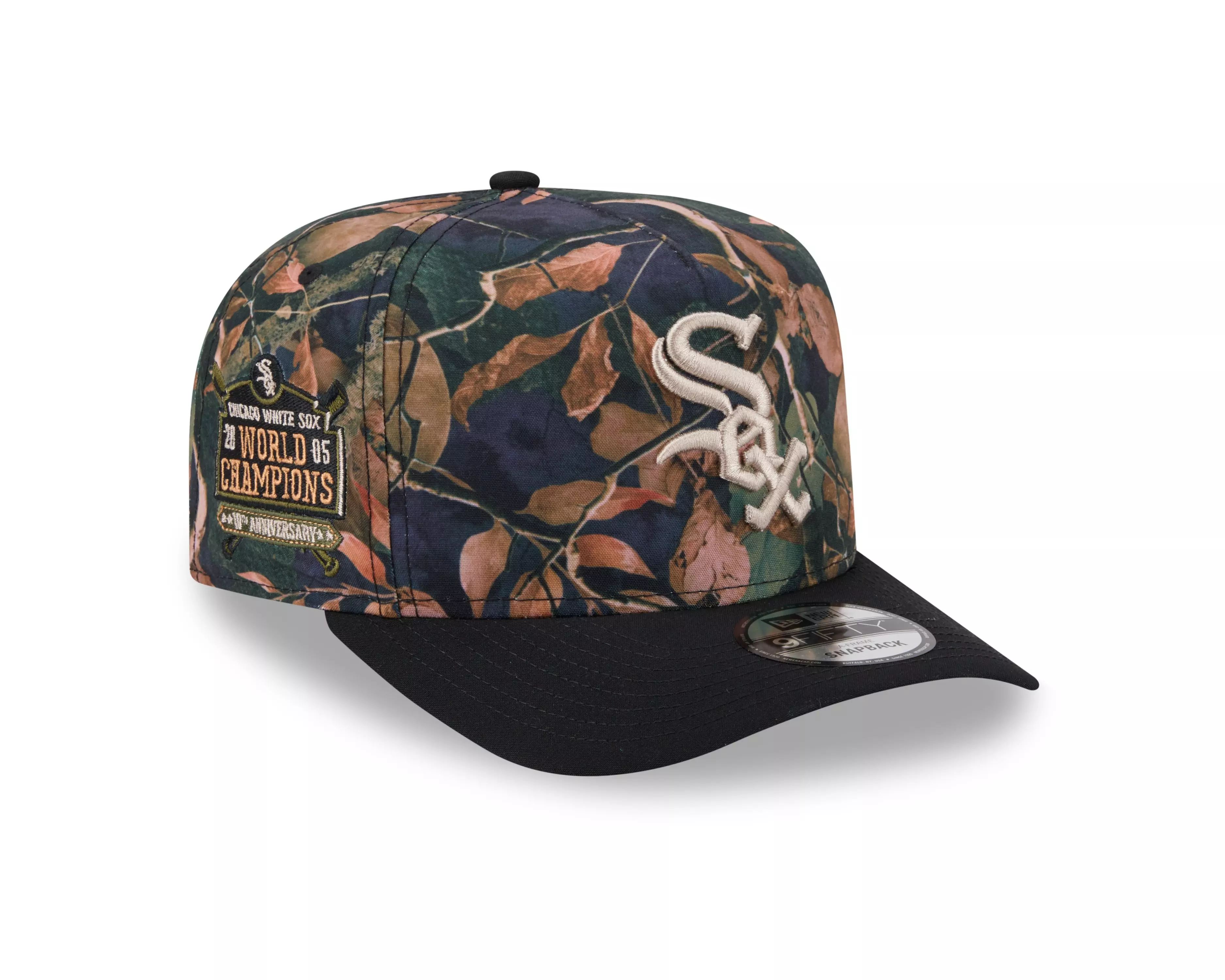 New Era Chicago White Sox 9FIFTY A-Frame Leaves Snapback Hat-Camo/Black - BLACK