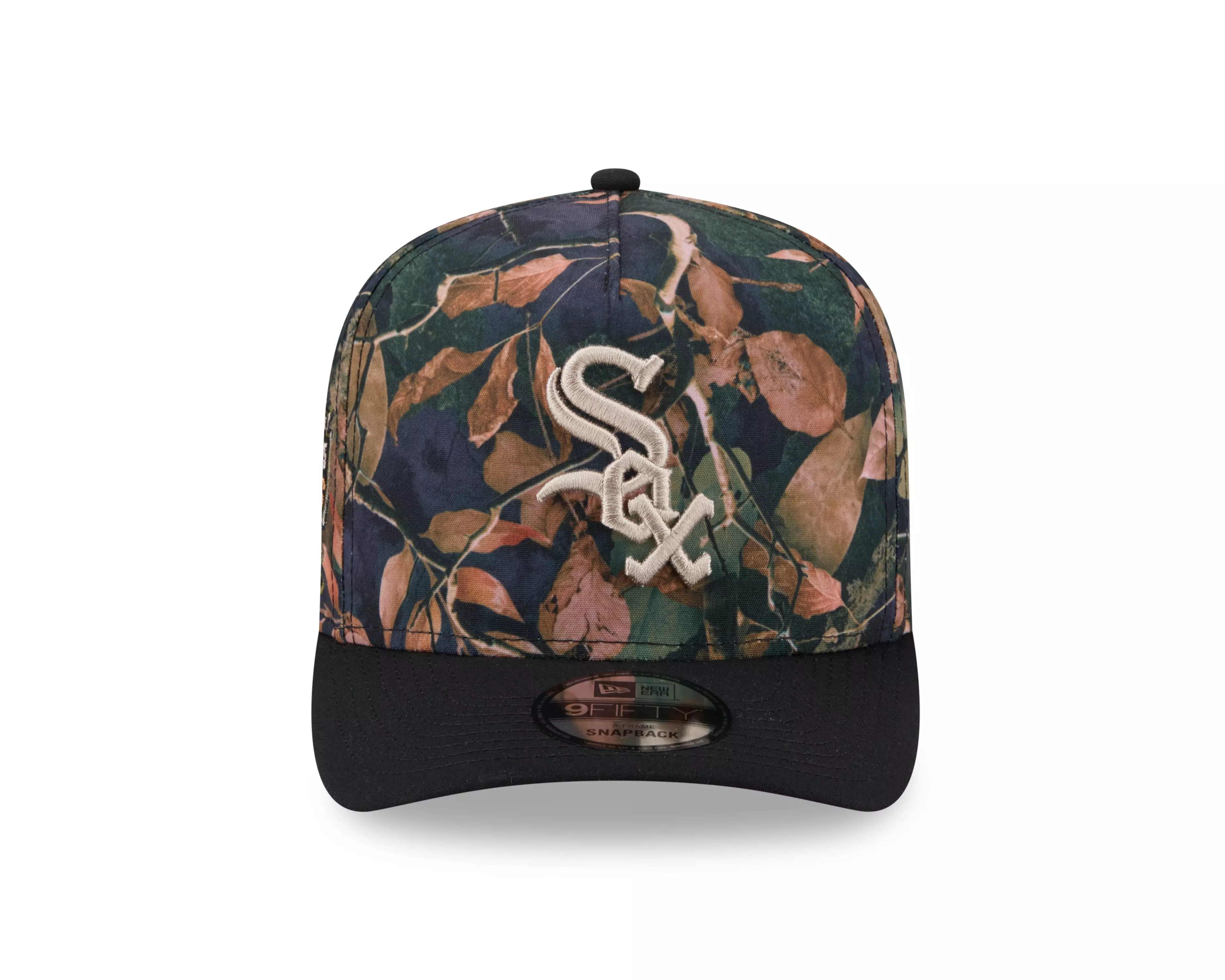 New Era Chicago White Sox 9FIFTY A-Frame Leaves Snapback Hat-Camo/Black - BLACK