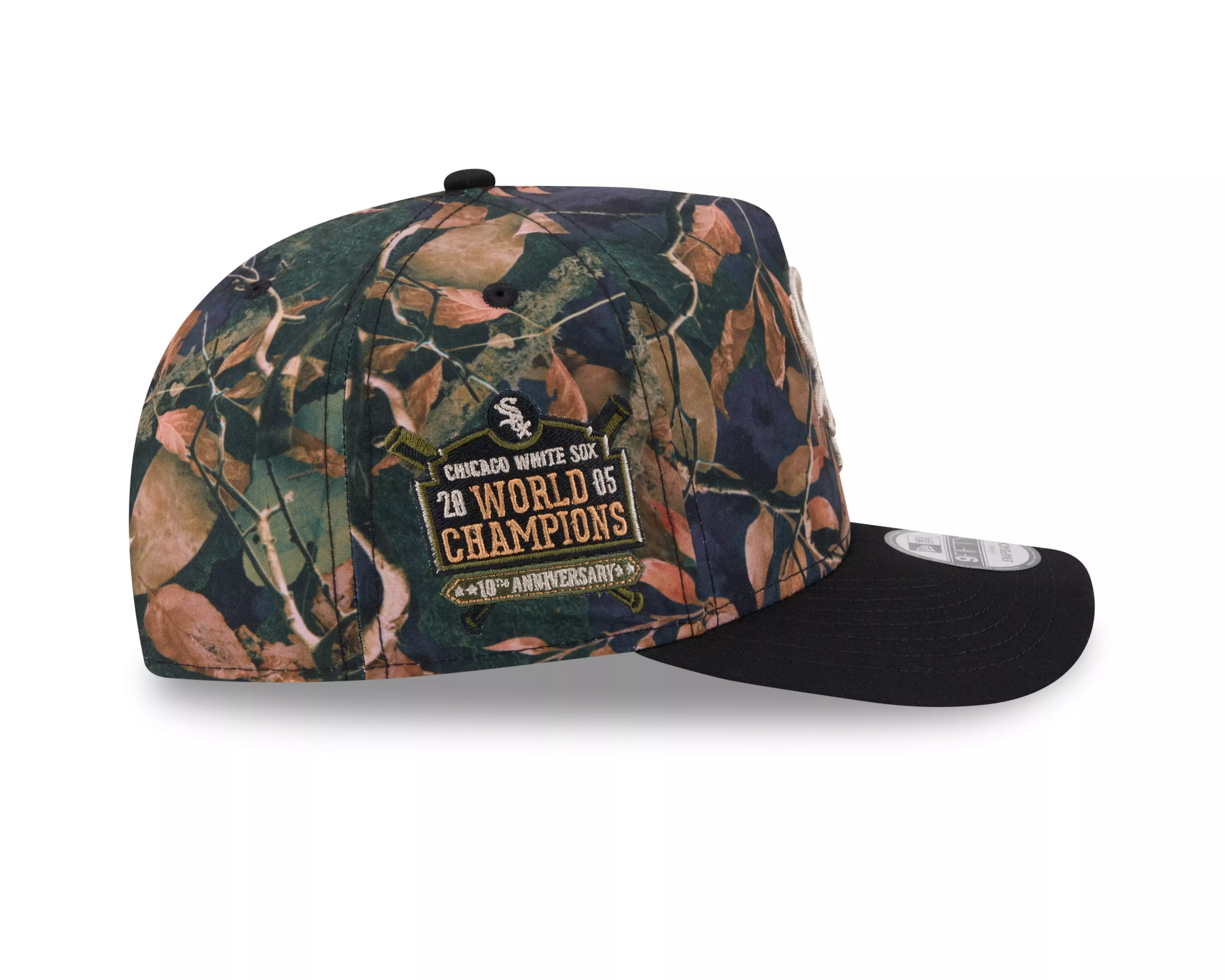 New Era Chicago White Sox 9FIFTY A-Frame Leaves Snapback Hat-Camo/Black - BLACK