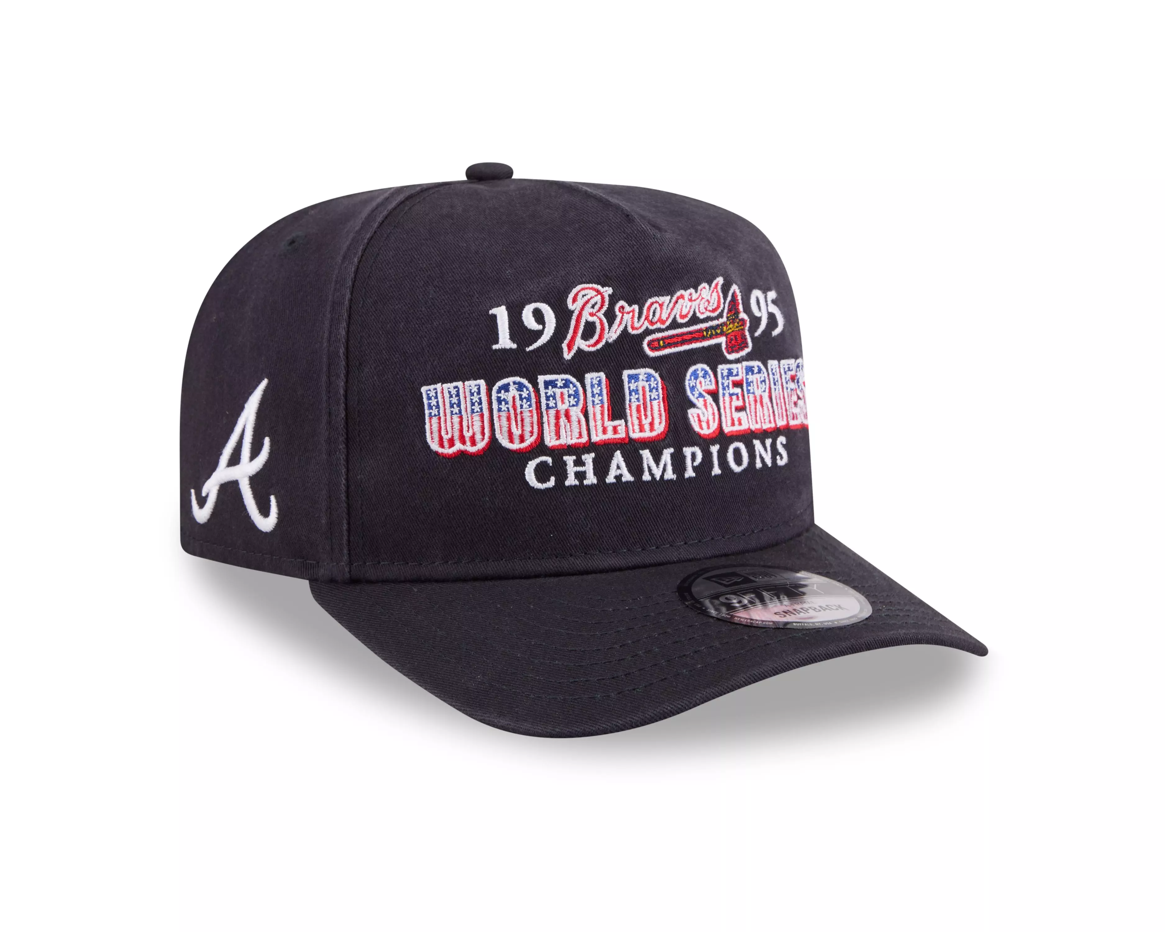 New Era Atlanta Braves 9FIFTY A-Frame Historic Snapback Hat-Navy - NAVY