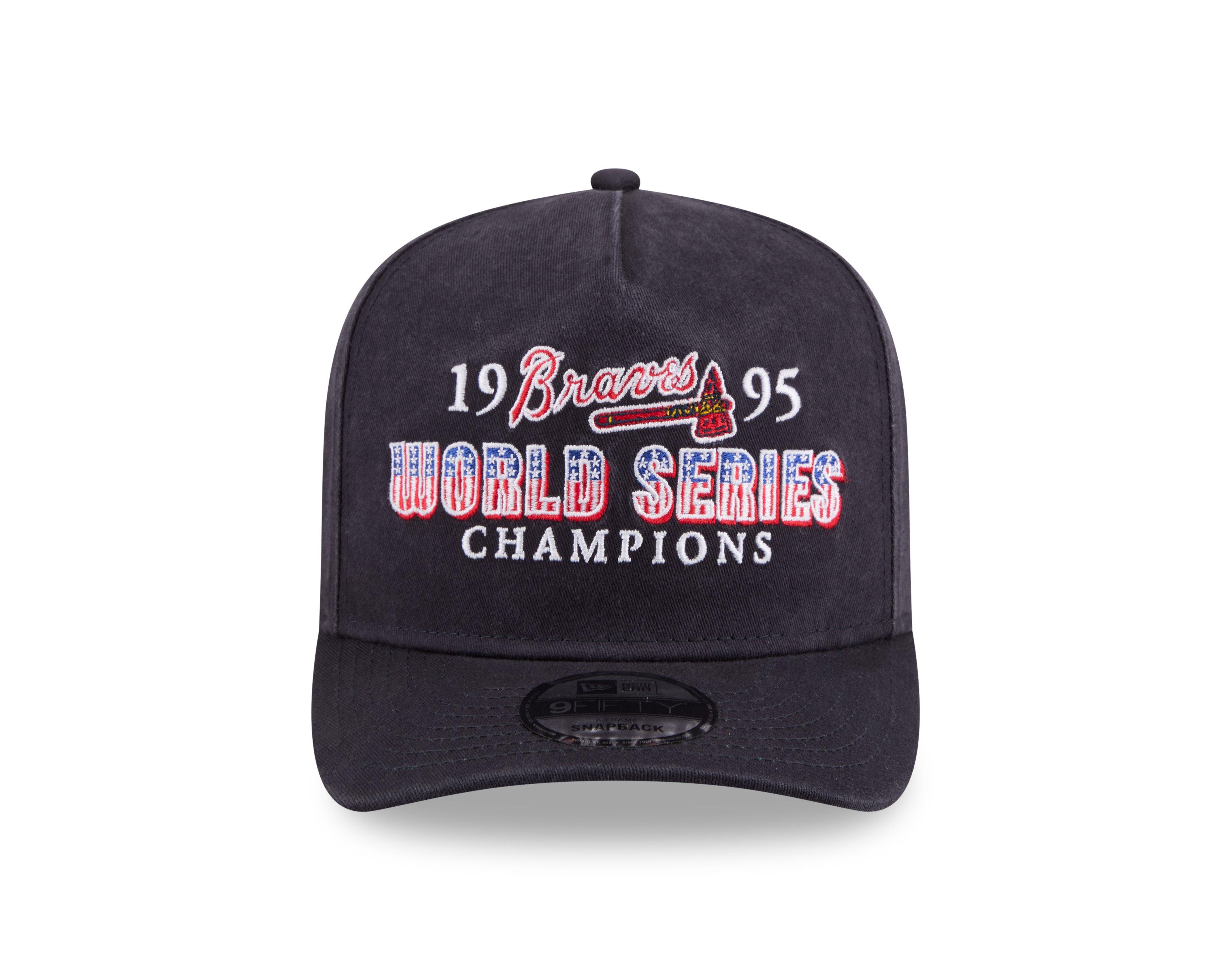 New Era Atlanta Braves 9FIFTY A-Frame Historic Snapback Hat-Navy - NAVY Thumbnail View 3