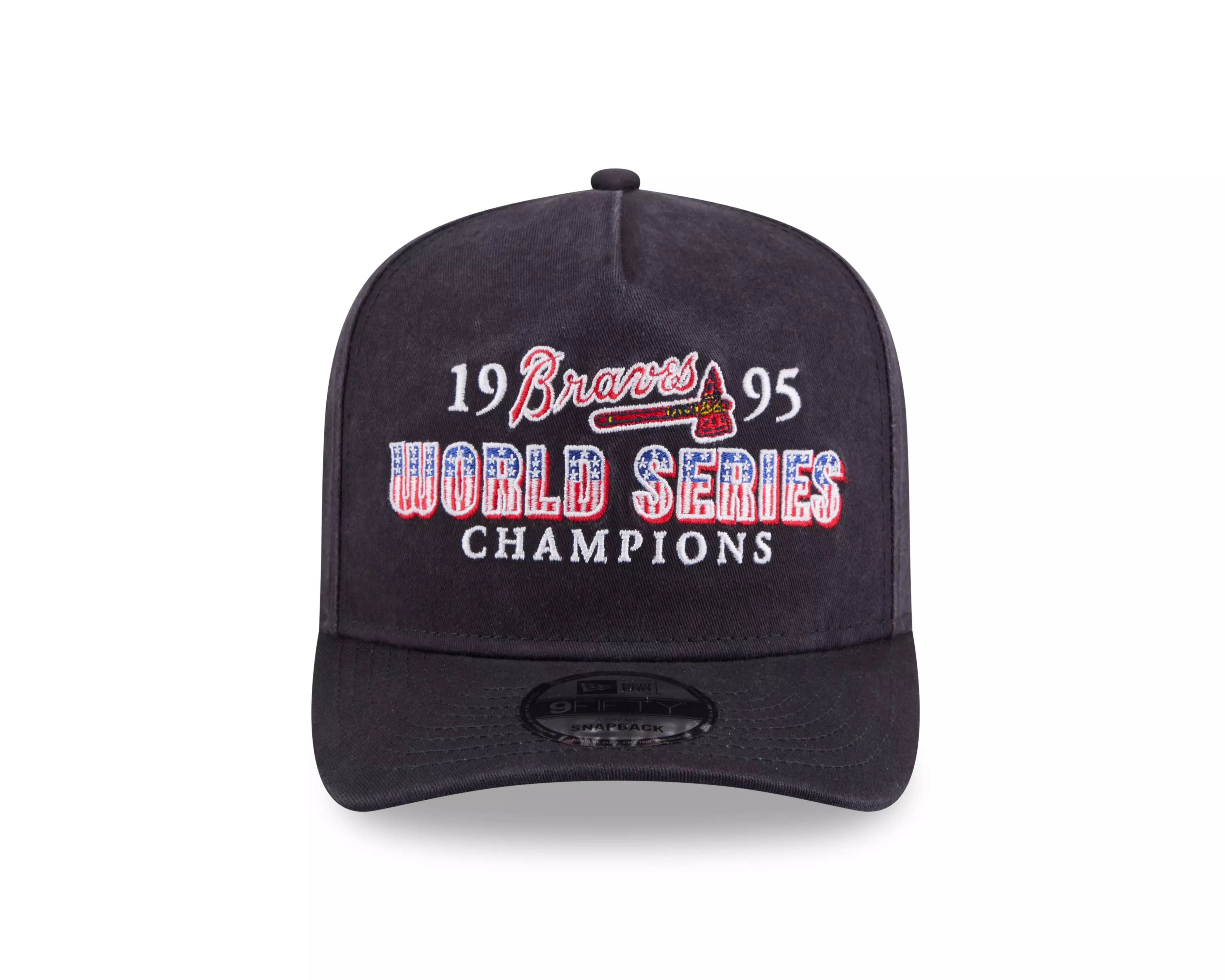 New Era Atlanta Braves 9FIFTY A-Frame Historic Snapback Hat-Navy - NAVY