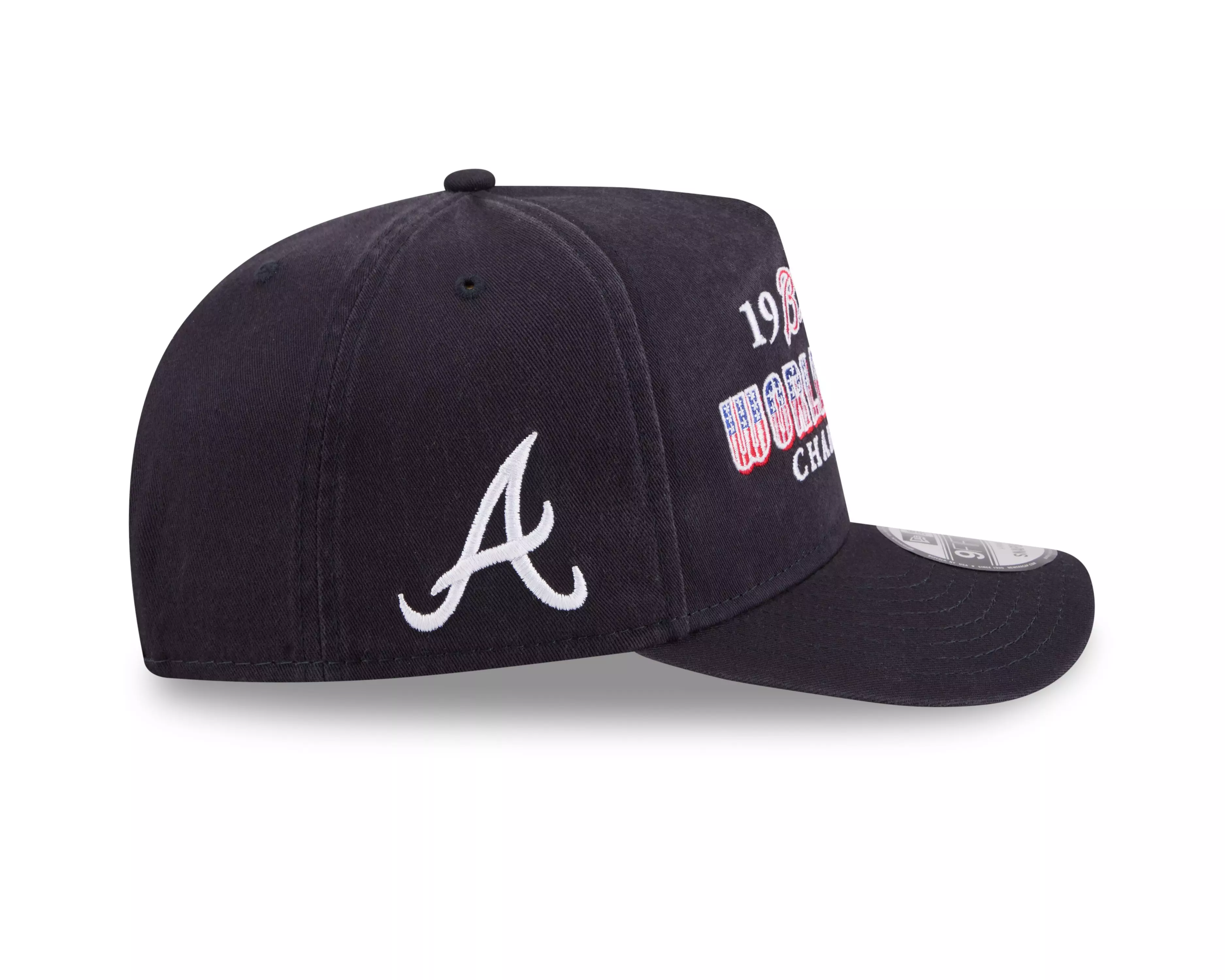 New Era Atlanta Braves 9FIFTY A-Frame Historic Snapback Hat-Navy - NAVY
