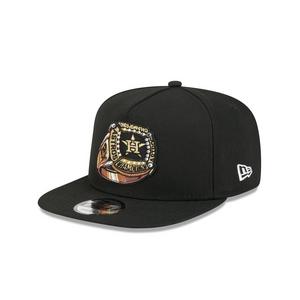 New Era Houston Astros 9FIFTY A-Frame Ring Snapback Hat-Black