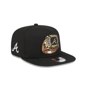 New Era Atlanta Braves 9FIFTY A-Frame Ring Snapback Hat-Black