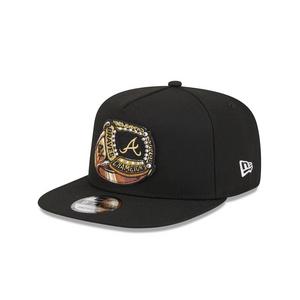 New Era Atlanta Braves 9FIFTY A-Frame Ring Snapback Hat-Black