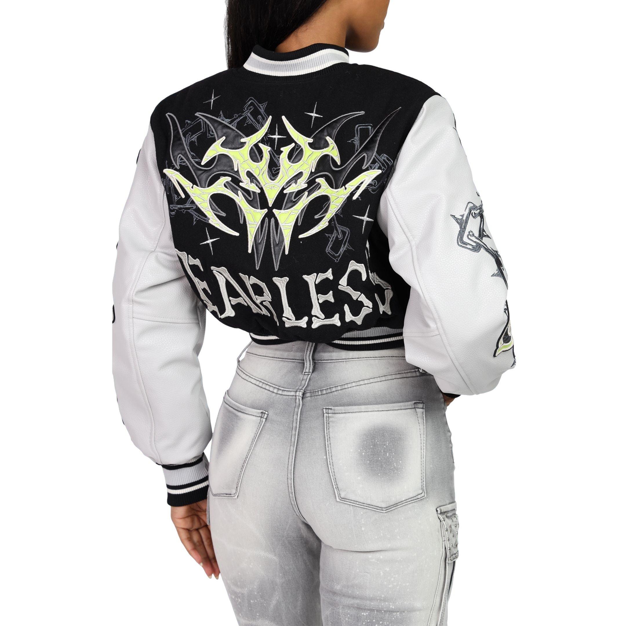 Smoke Rise Women's Varsity Jacket - Lime - LIME Thumbnail View 2