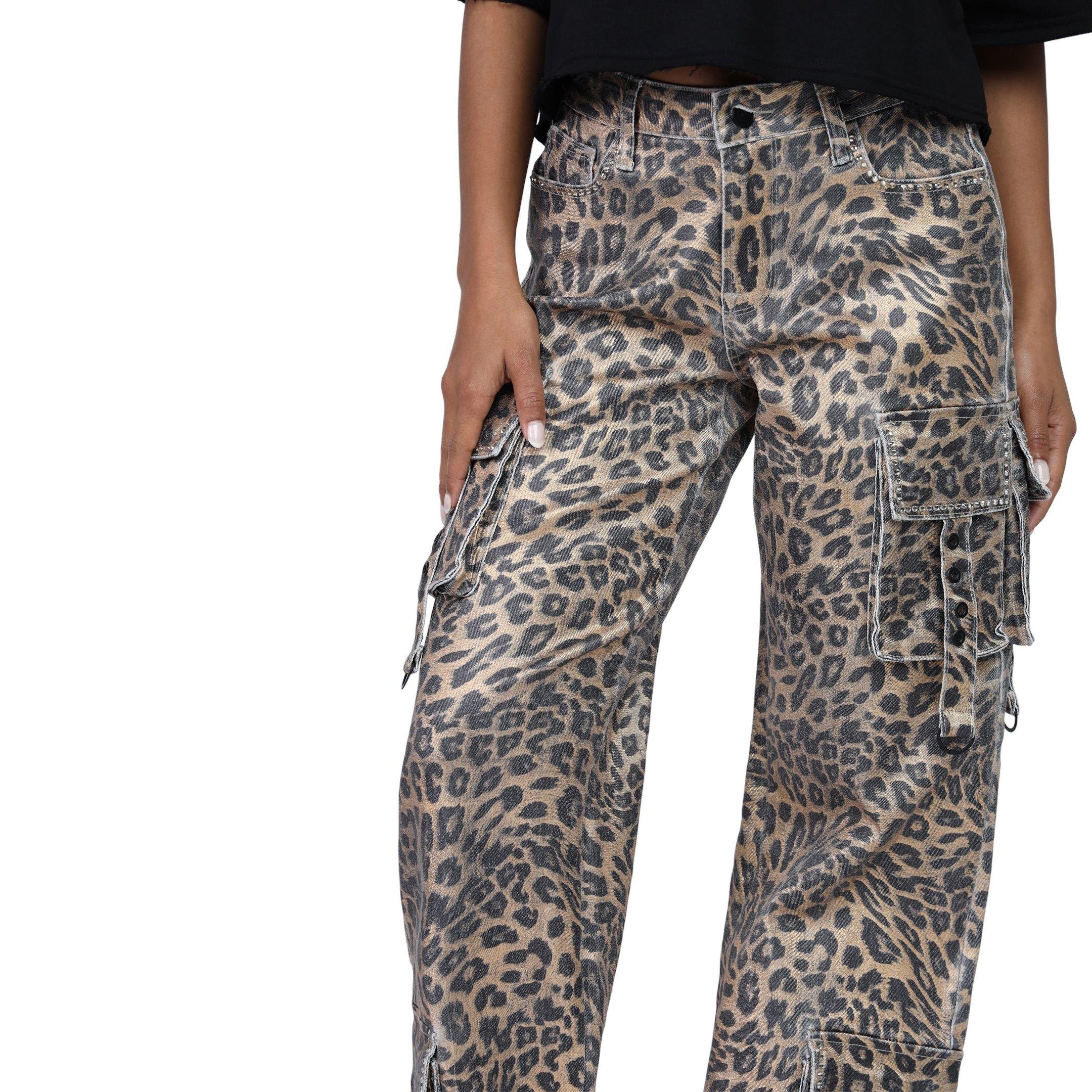 Smoke Rise Women's Pearl "Cheetah Print" Twill Pants - MULTI-COLOR Thumbnail View 5