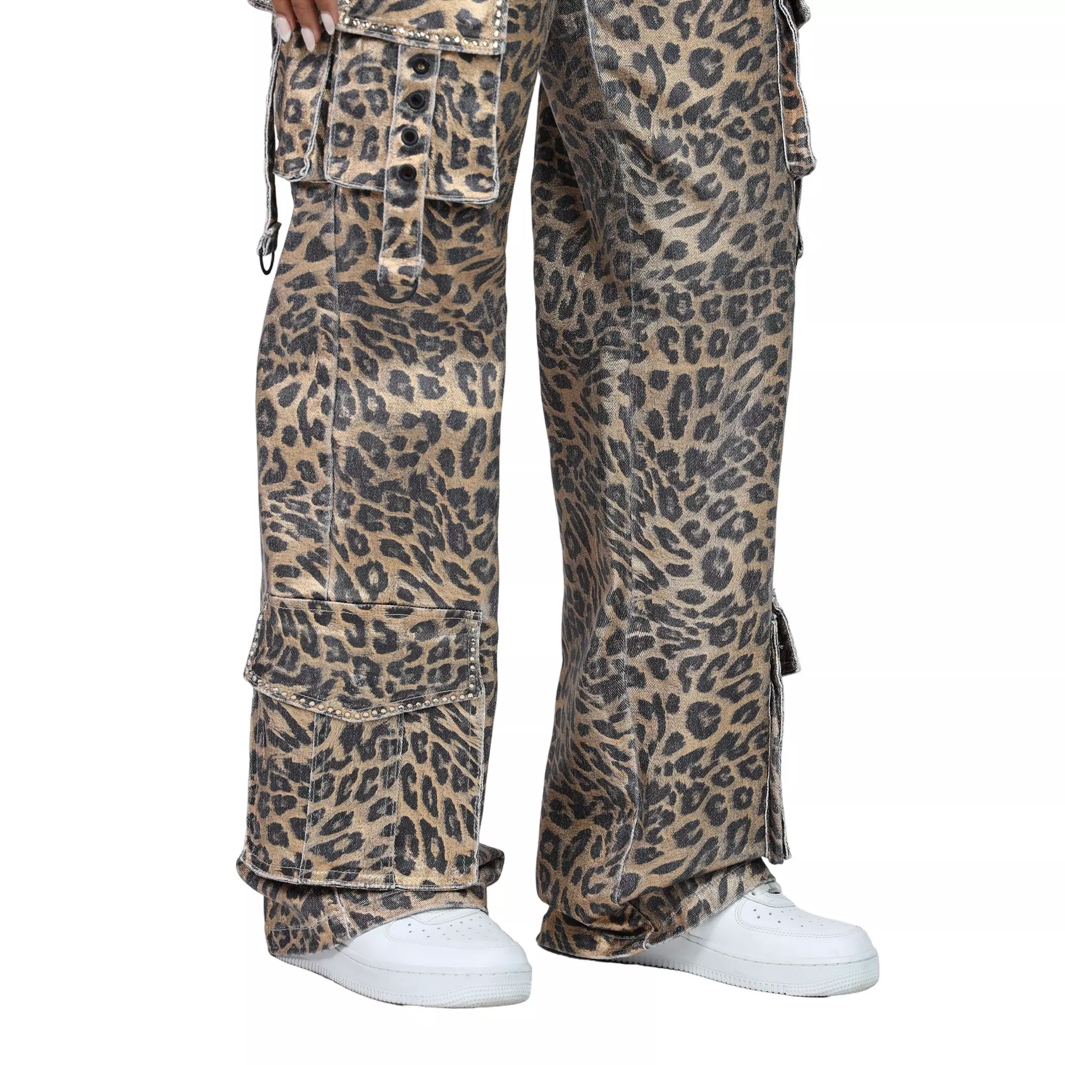 Smoke Rise Women's Pearl "Cheetah Print" Twill Pants - MULTI-COLOR