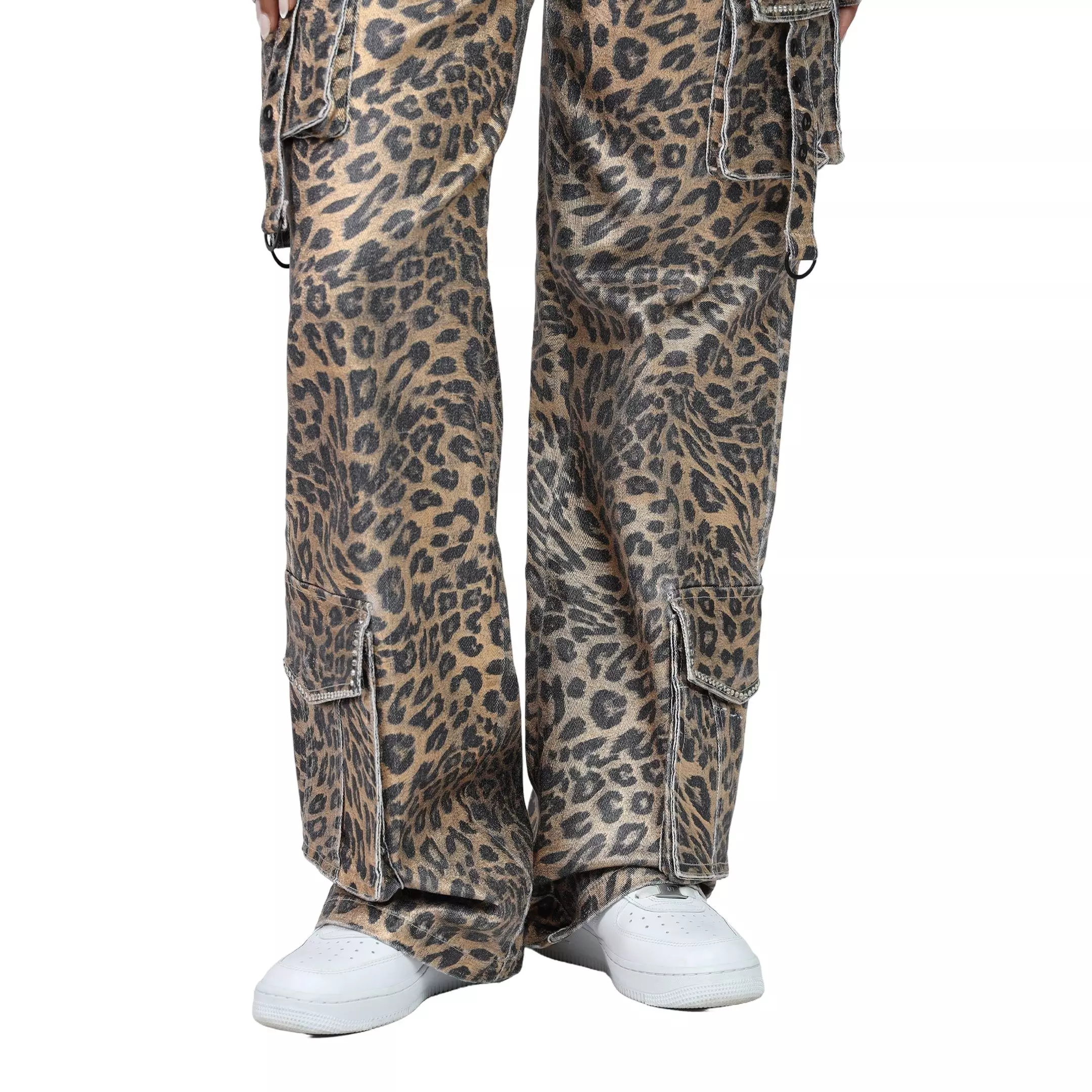 Smoke Rise Women's Pearl "Cheetah Print" Twill Pants - MULTI-COLOR