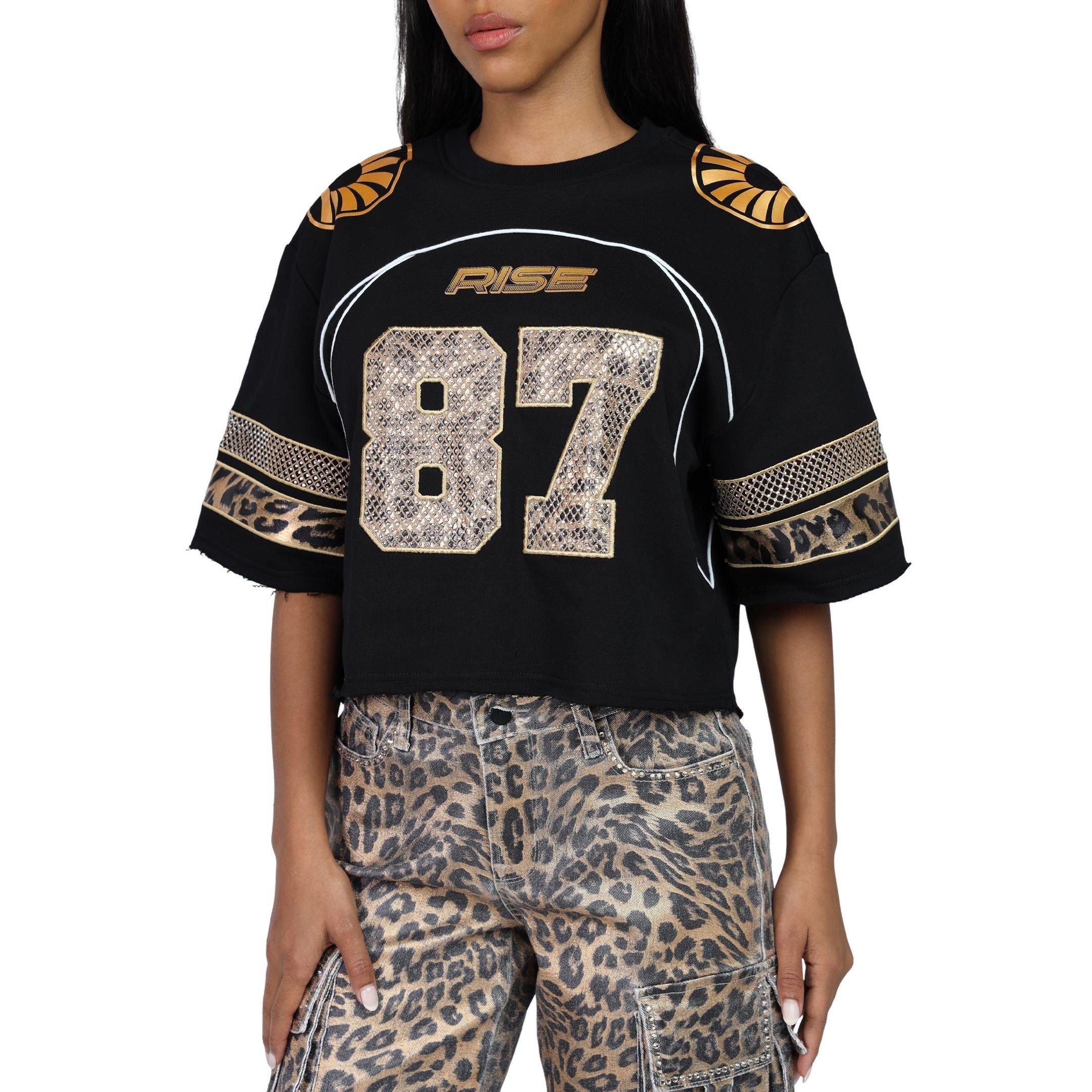 Smoke Rise Women's "Cheetah Print" Boxy Fit Jersey - MULTI-COLOR Thumbnail View 1