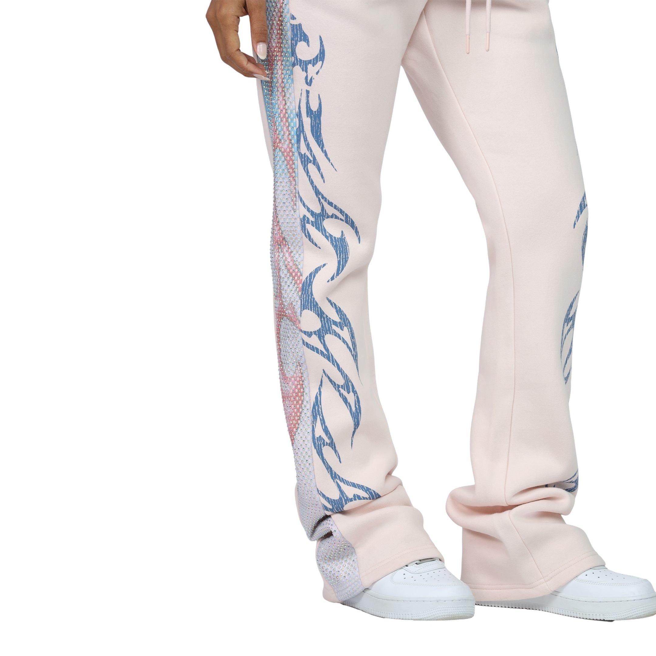 Smoke Rise Women's Fleece Stacked Denim Pants - Pink - PINK Thumbnail View 6