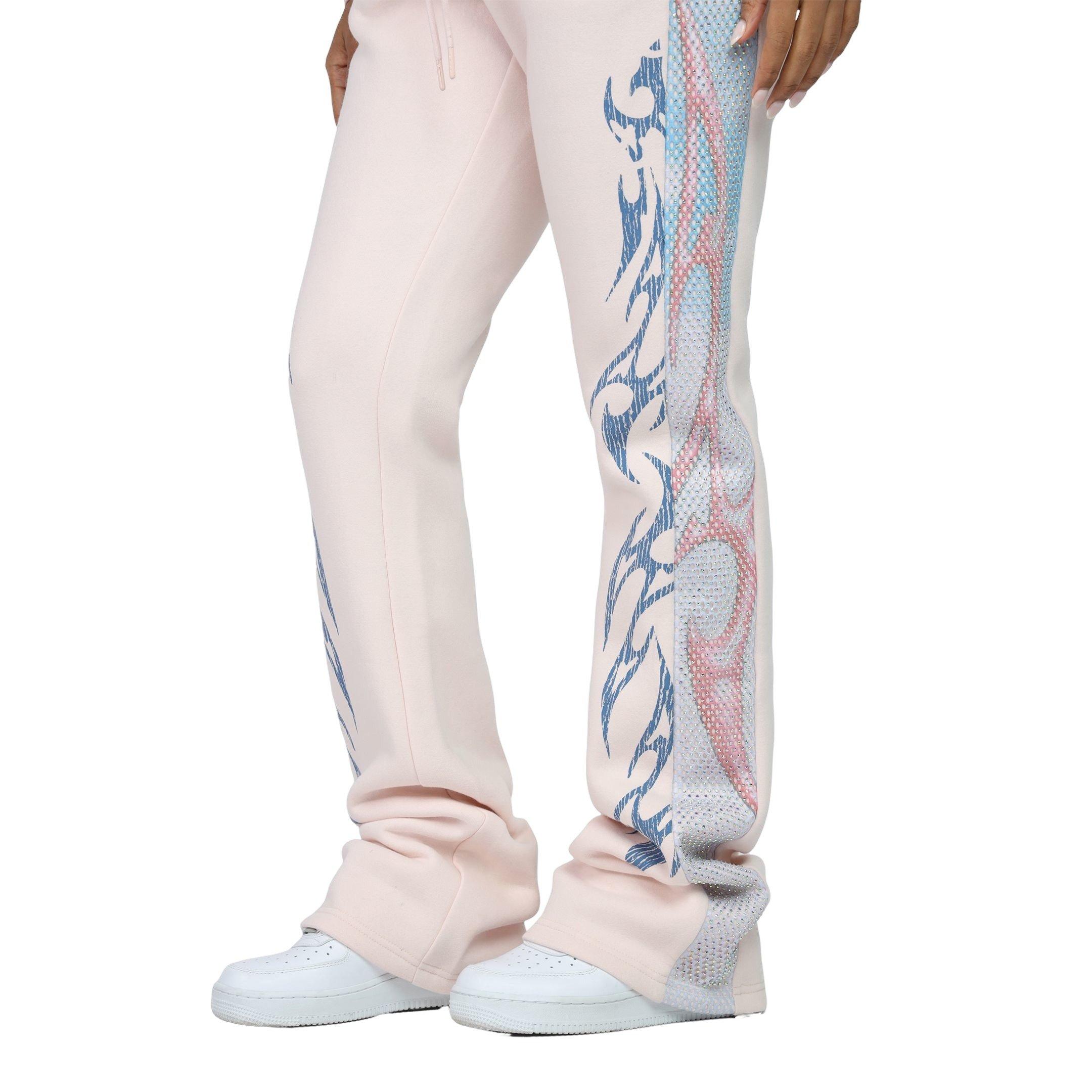 Smoke Rise Women's Fleece Stacked Denim Pants - Pink - PINK Thumbnail View 7