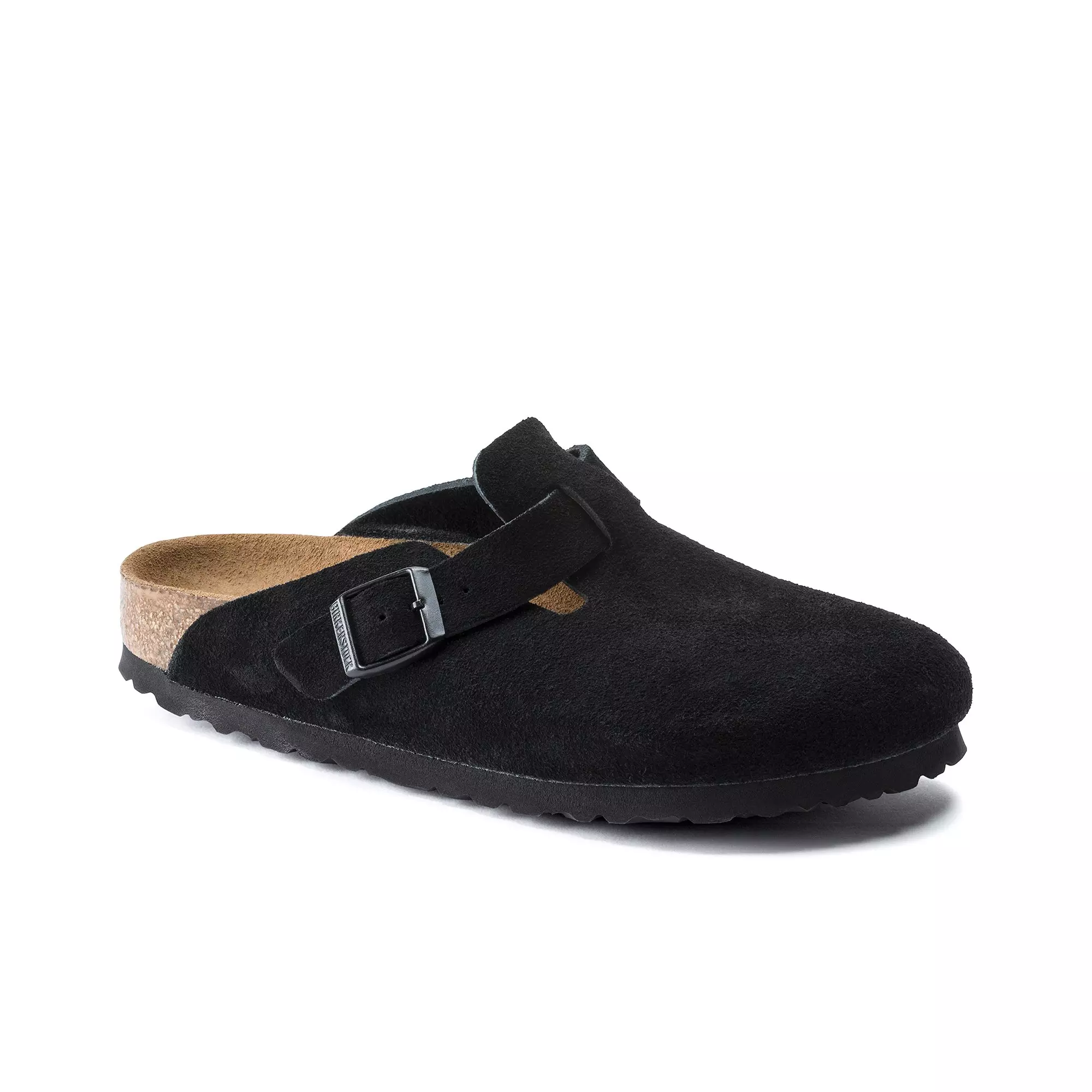 Birkenstock Boston Suede "Black" Unisex Clog - BLACK