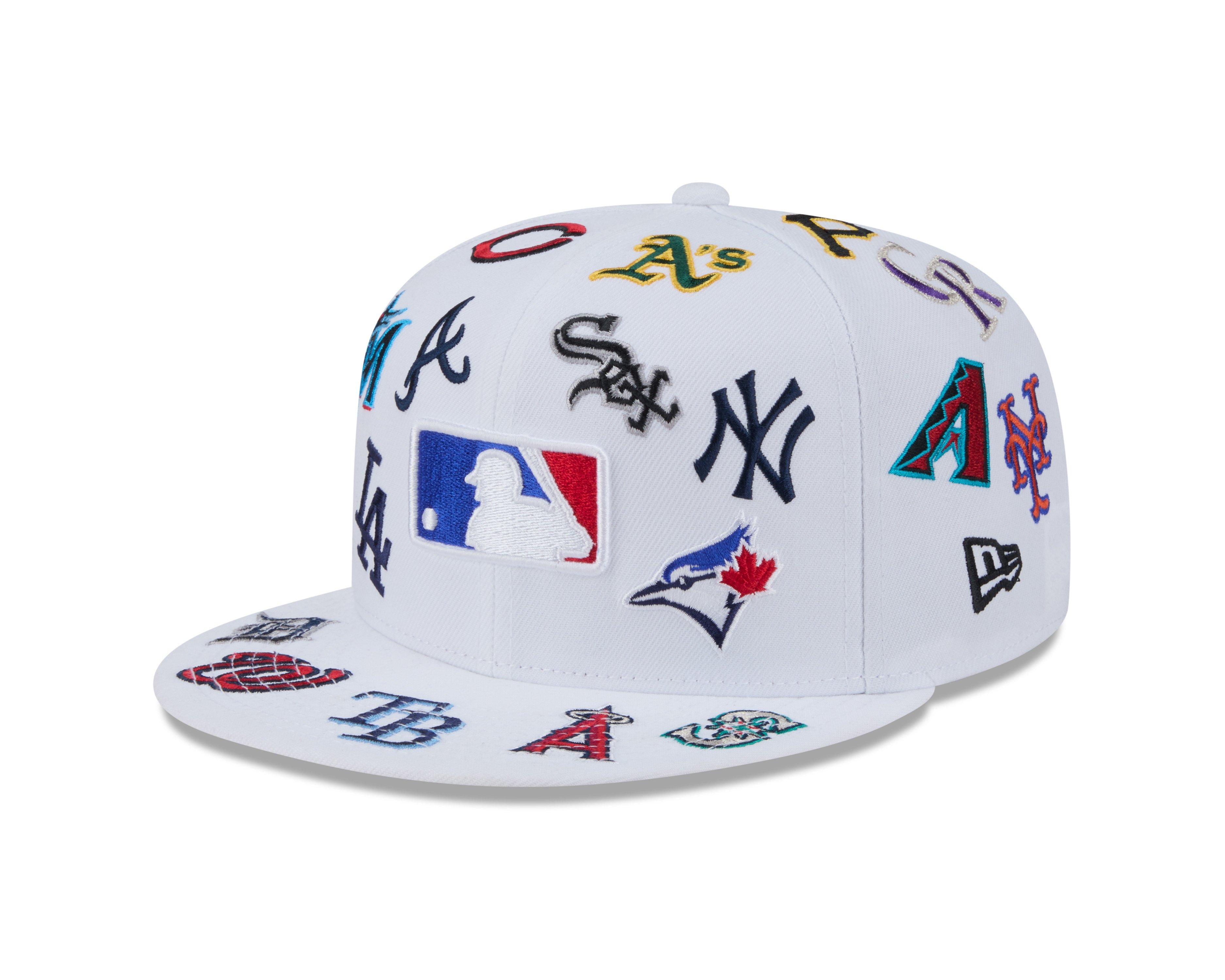New Era MLB 9FIFTY All Over Print Snapback Hat-White - WHITE Thumbnail View 1