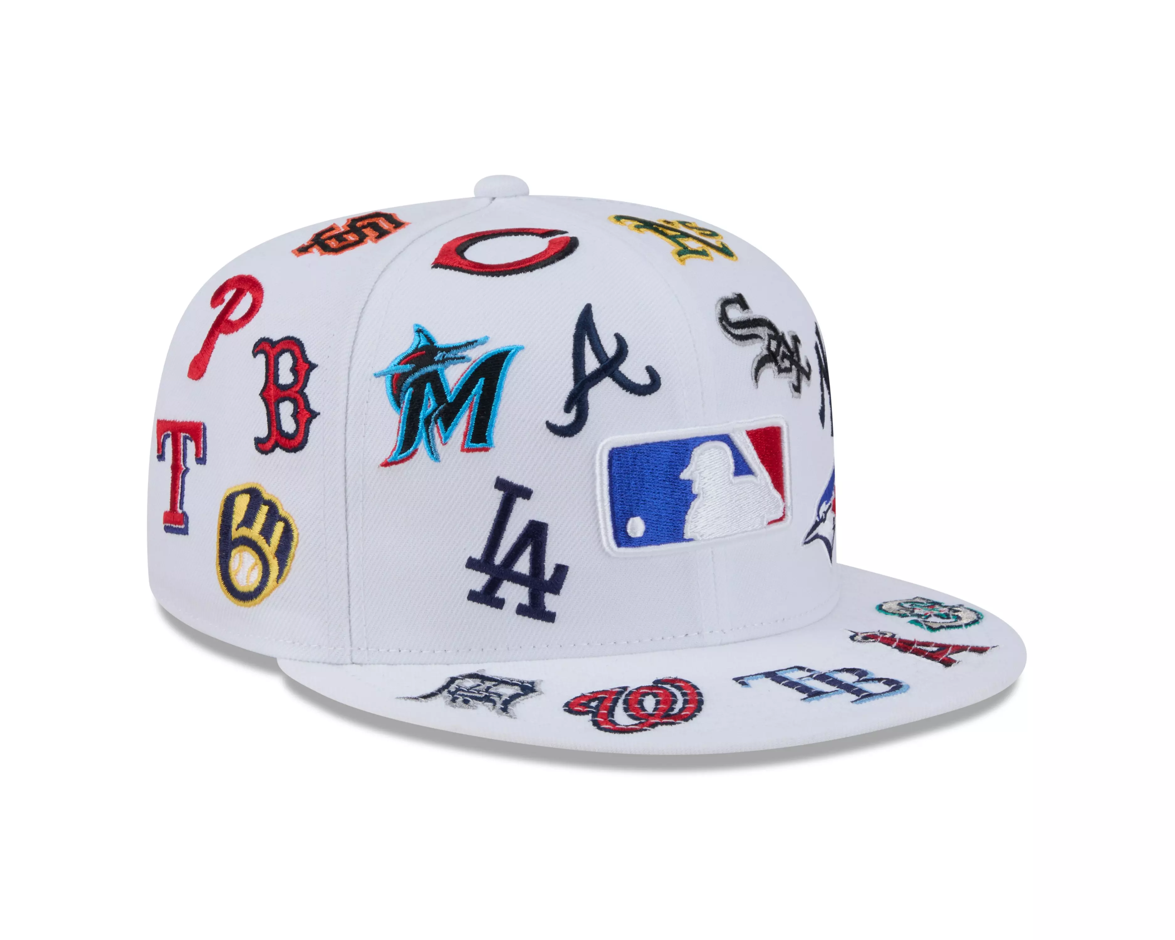 New Era MLB 9FIFTY All Over Print Snapback Hat-White - WHITE