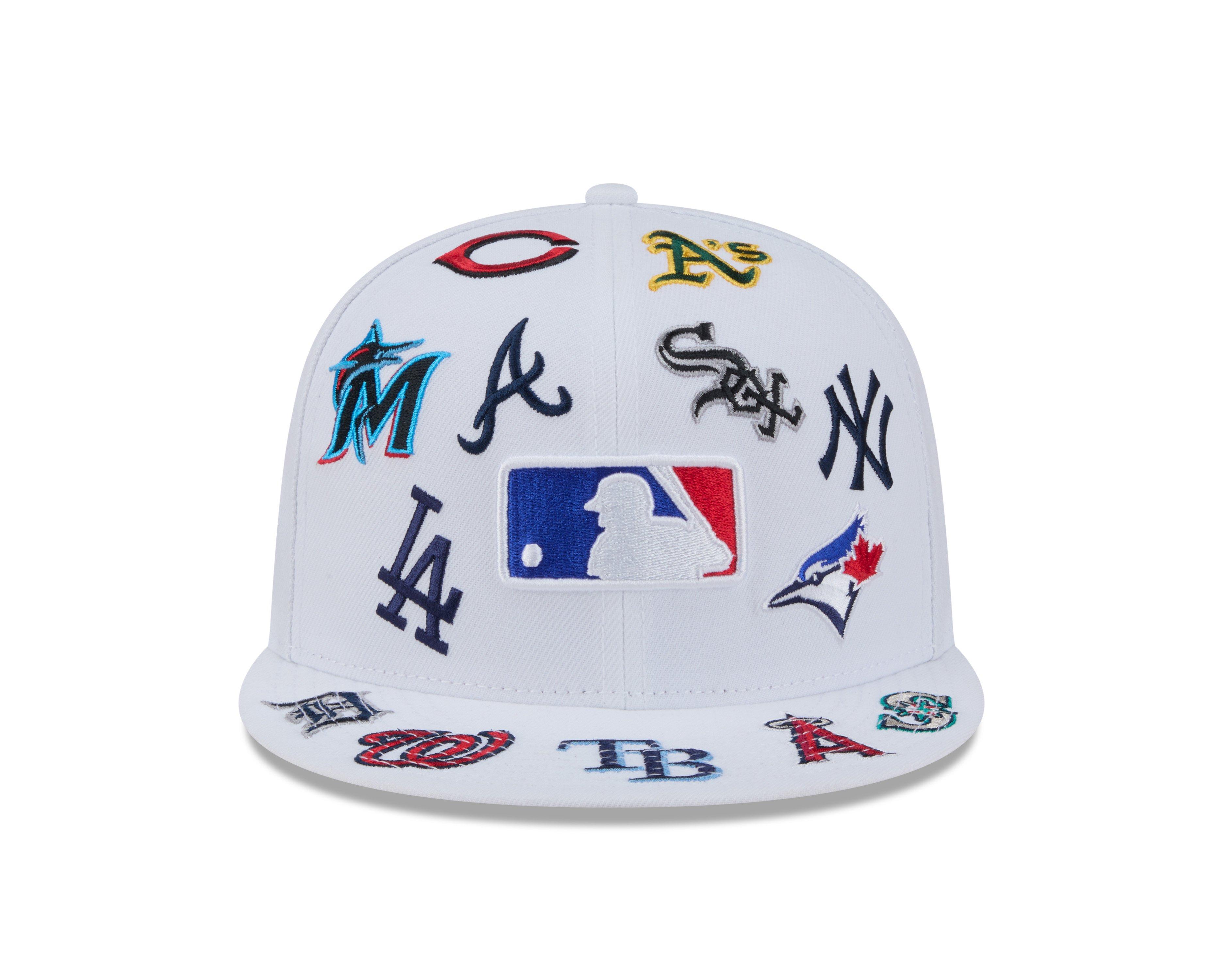 New Era MLB 9FIFTY All Over Print Snapback Hat-White - WHITE Thumbnail View 3