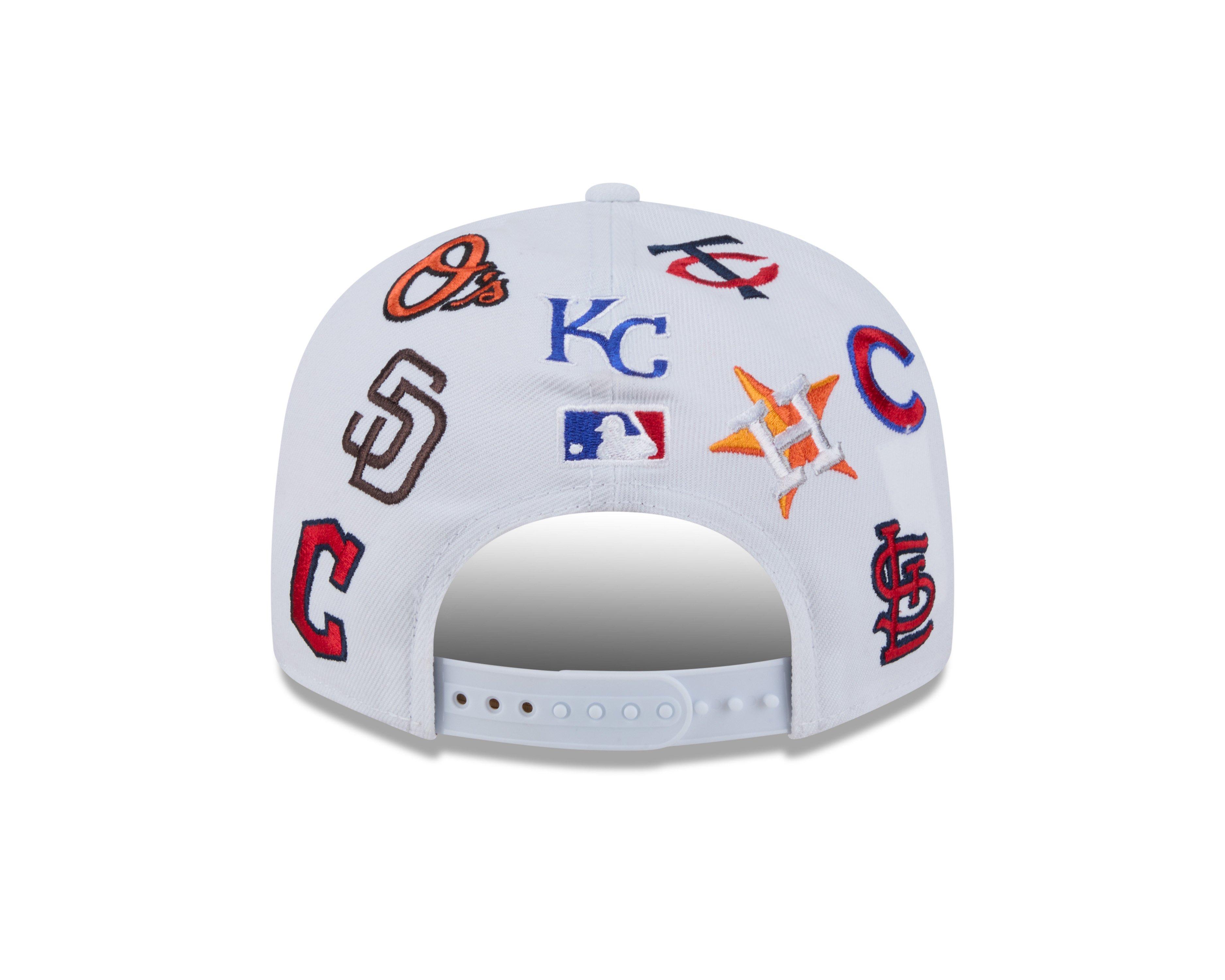 New Era MLB 9FIFTY All Over Print Snapback Hat-White - WHITE Thumbnail View 4
