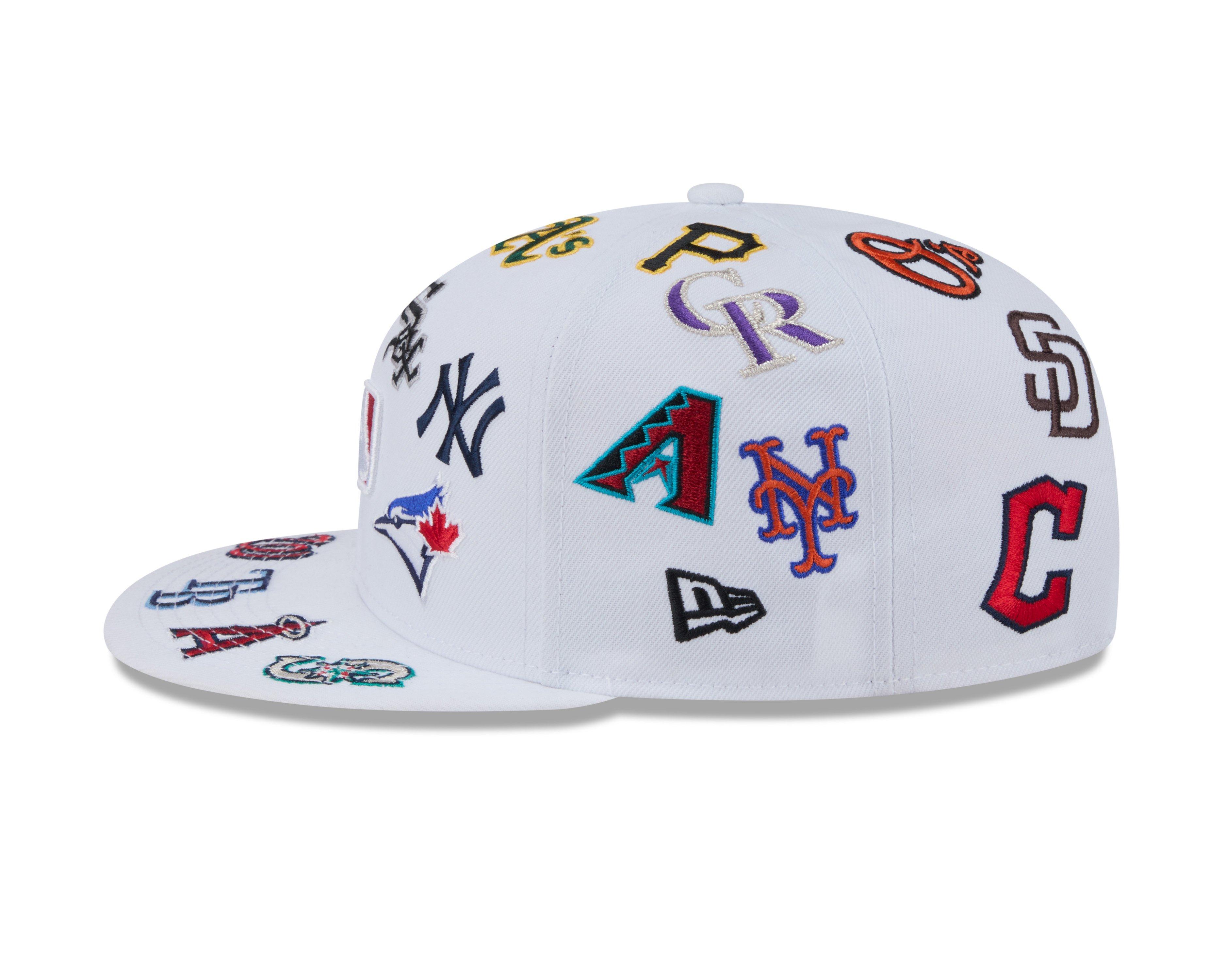 New Era MLB 9FIFTY All Over Print Snapback Hat-White - WHITE Thumbnail View 5